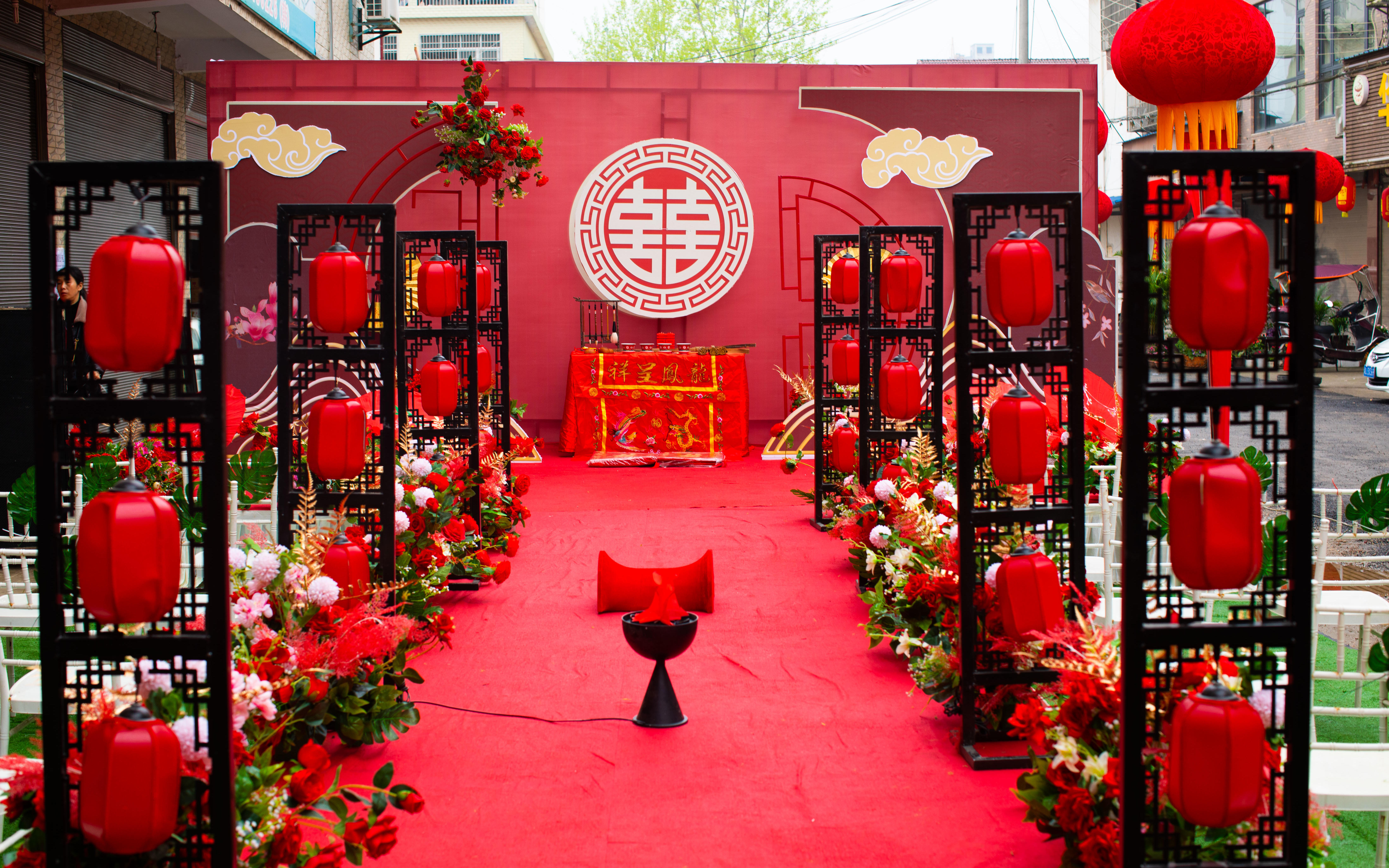 汉寿佳缘婚庆／庭院中式婚礼／小预算婚礼／红色喜庆