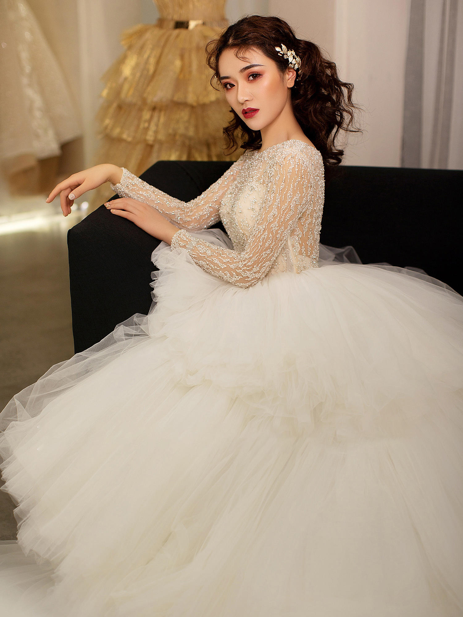 【妃S婚纱】爆款甜美蛋糕裙