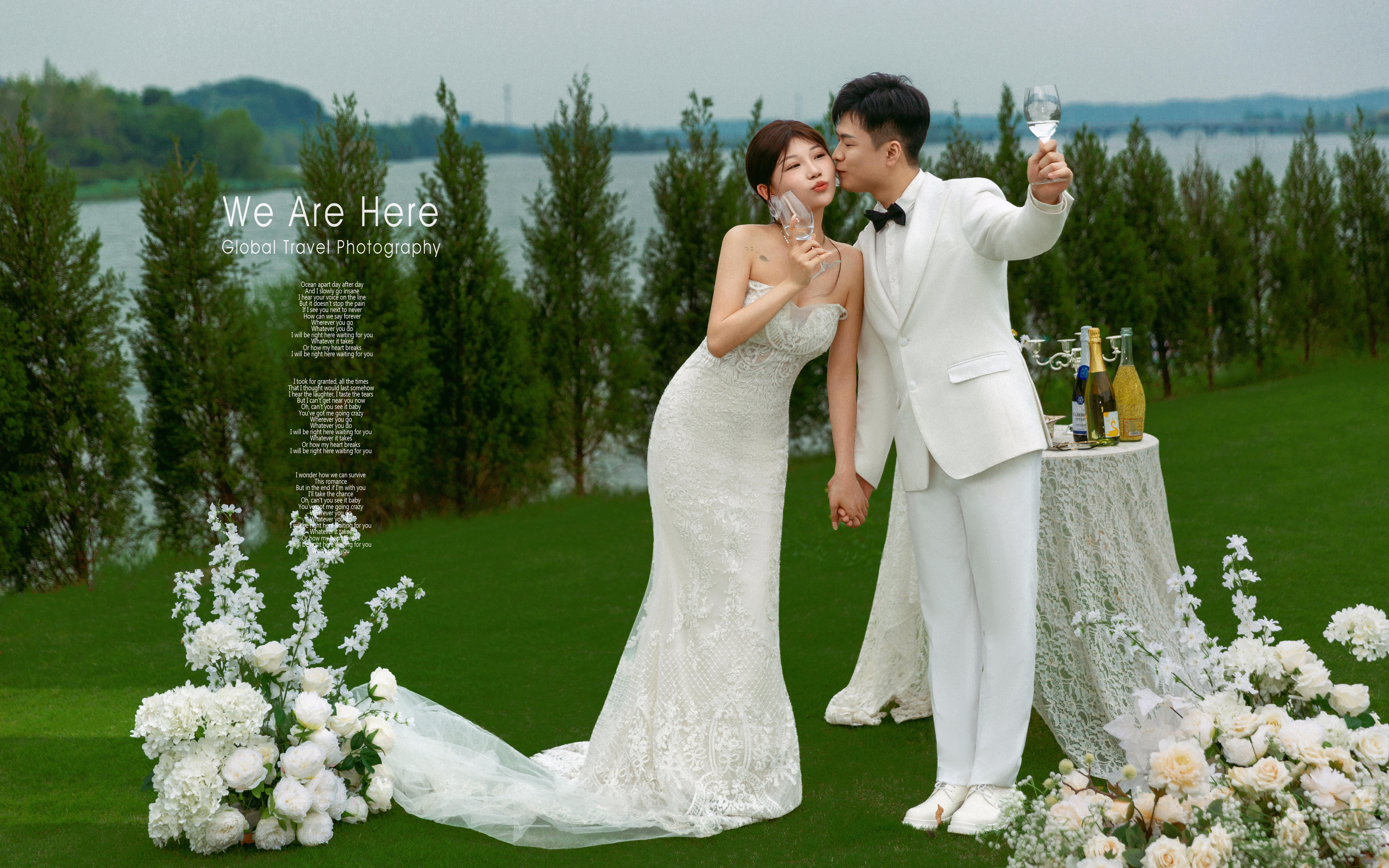 田先生  向美女的时尚大牌婚纱照