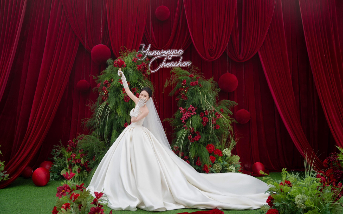 农村户外高背景主题婚礼💒