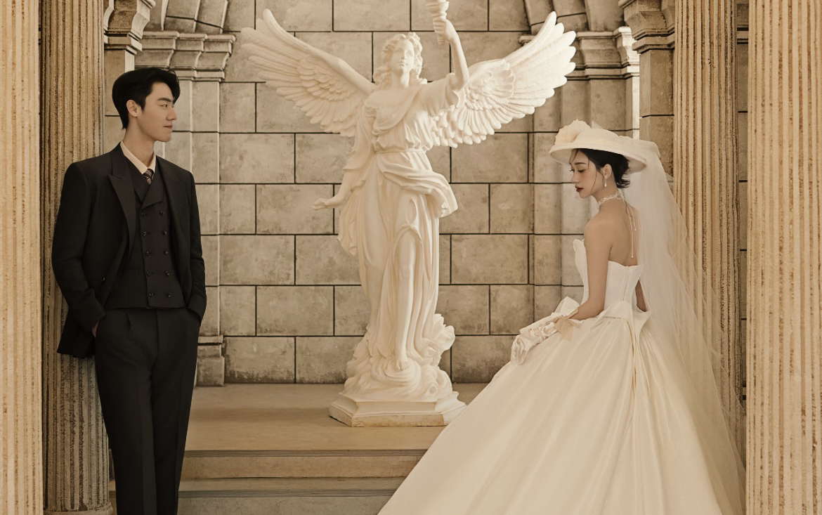 法式复古婚纱照