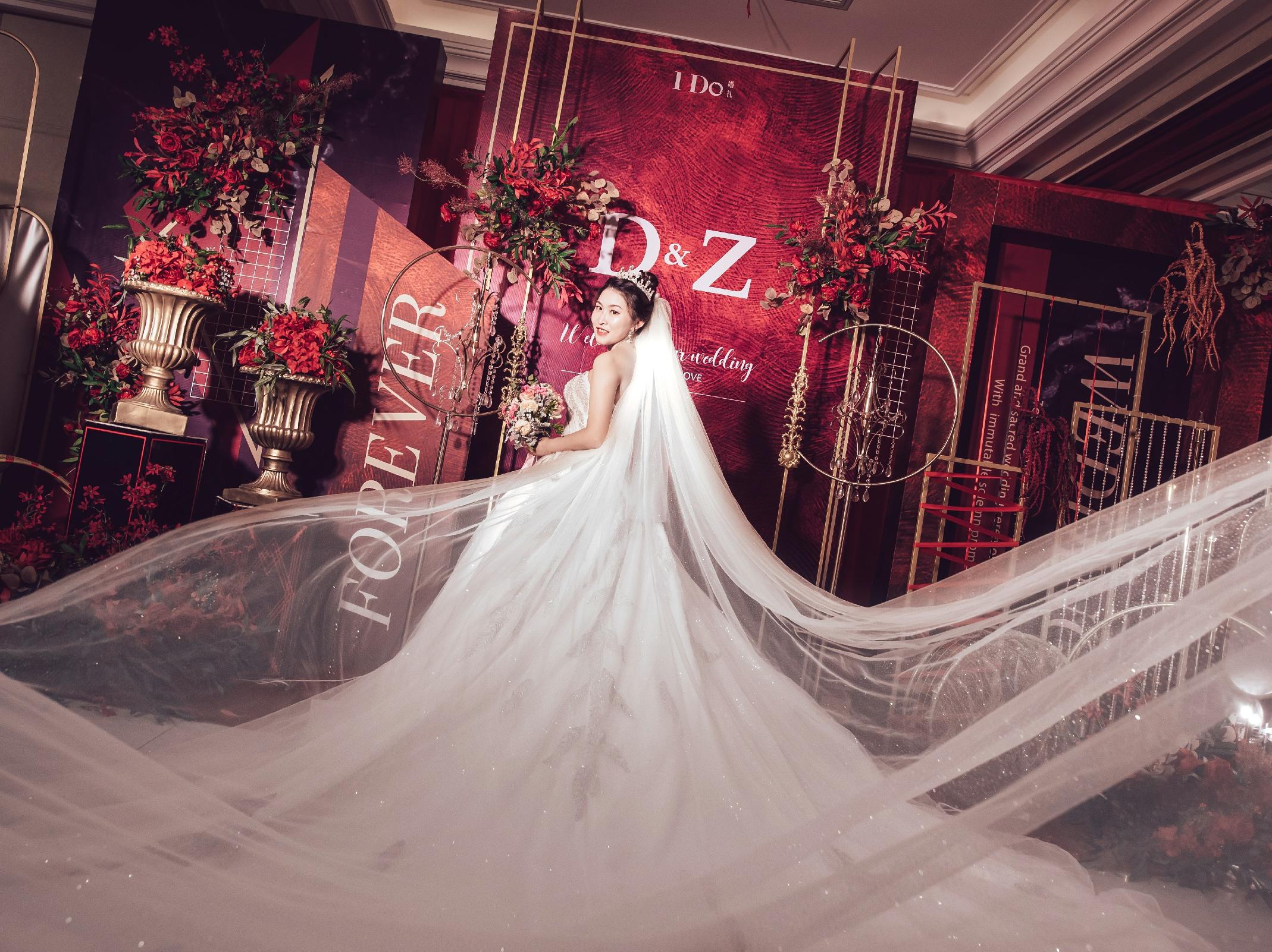 I DO婚礼-红黑色简约风格