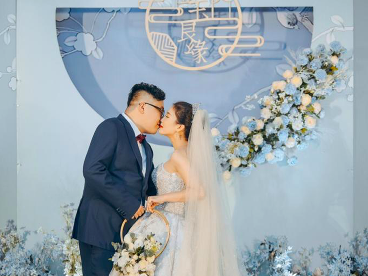 水蓝新中式婚礼-三明婚庆-彼德高端婚礼定制