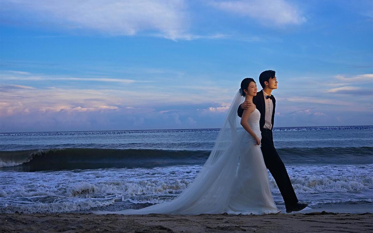 【海景礁石婚紗照】