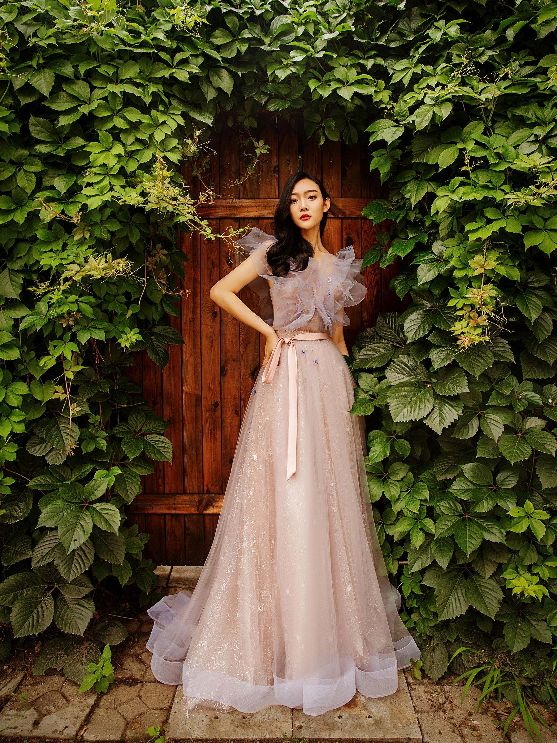 沈阳礼服粉紫色两穿仙女系礼服