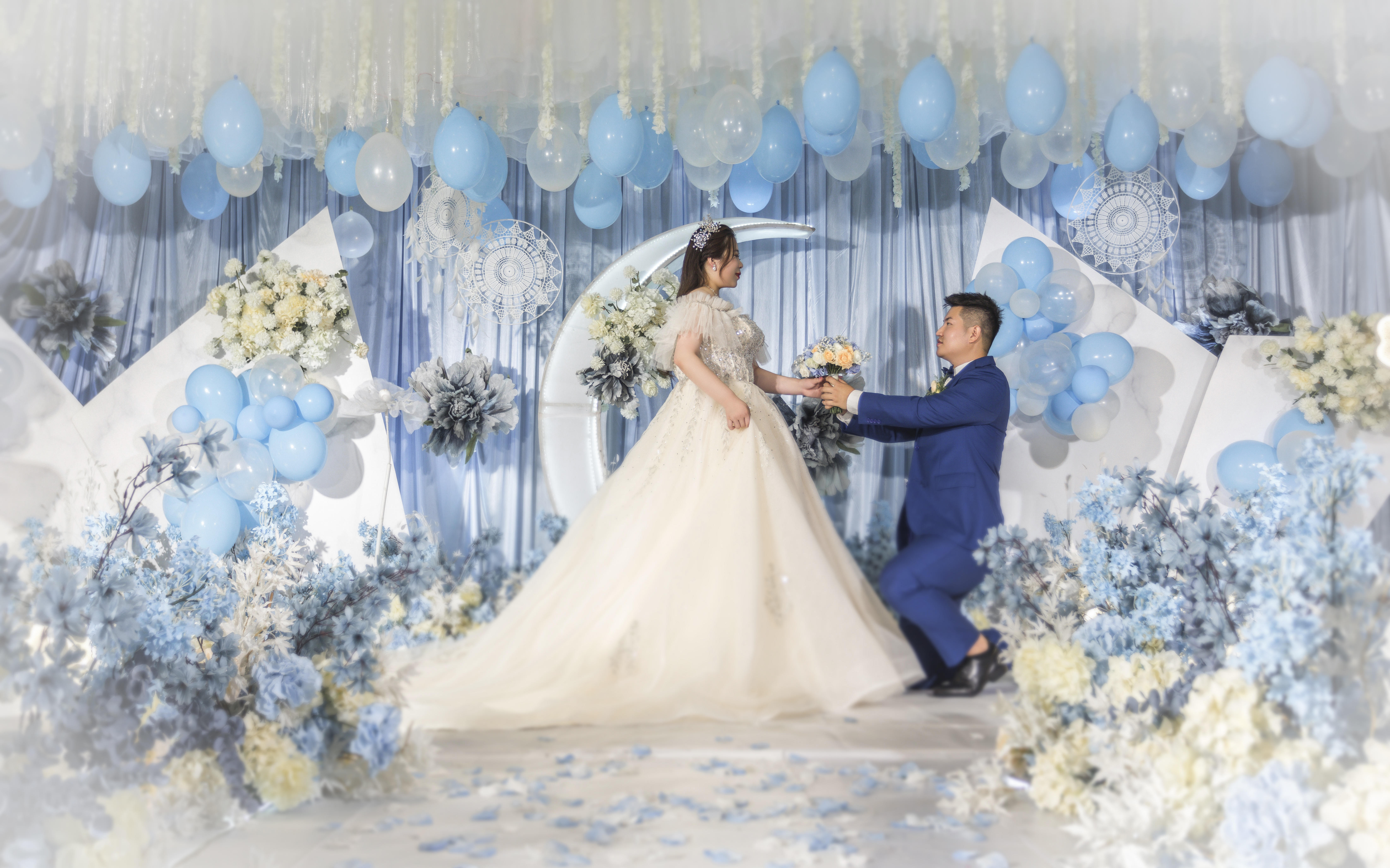 蓝色汽球主题 婚礼12888含四大金刚