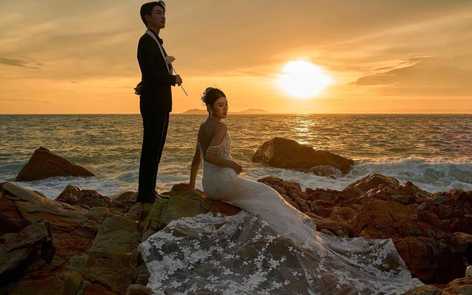 旅拍海边夕阳