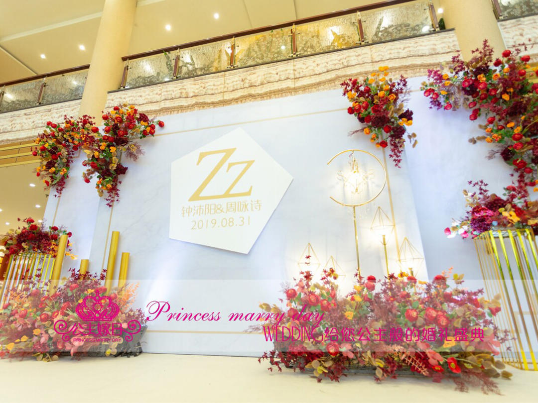 橙红流行婚礼色，简直不要太好看！ 