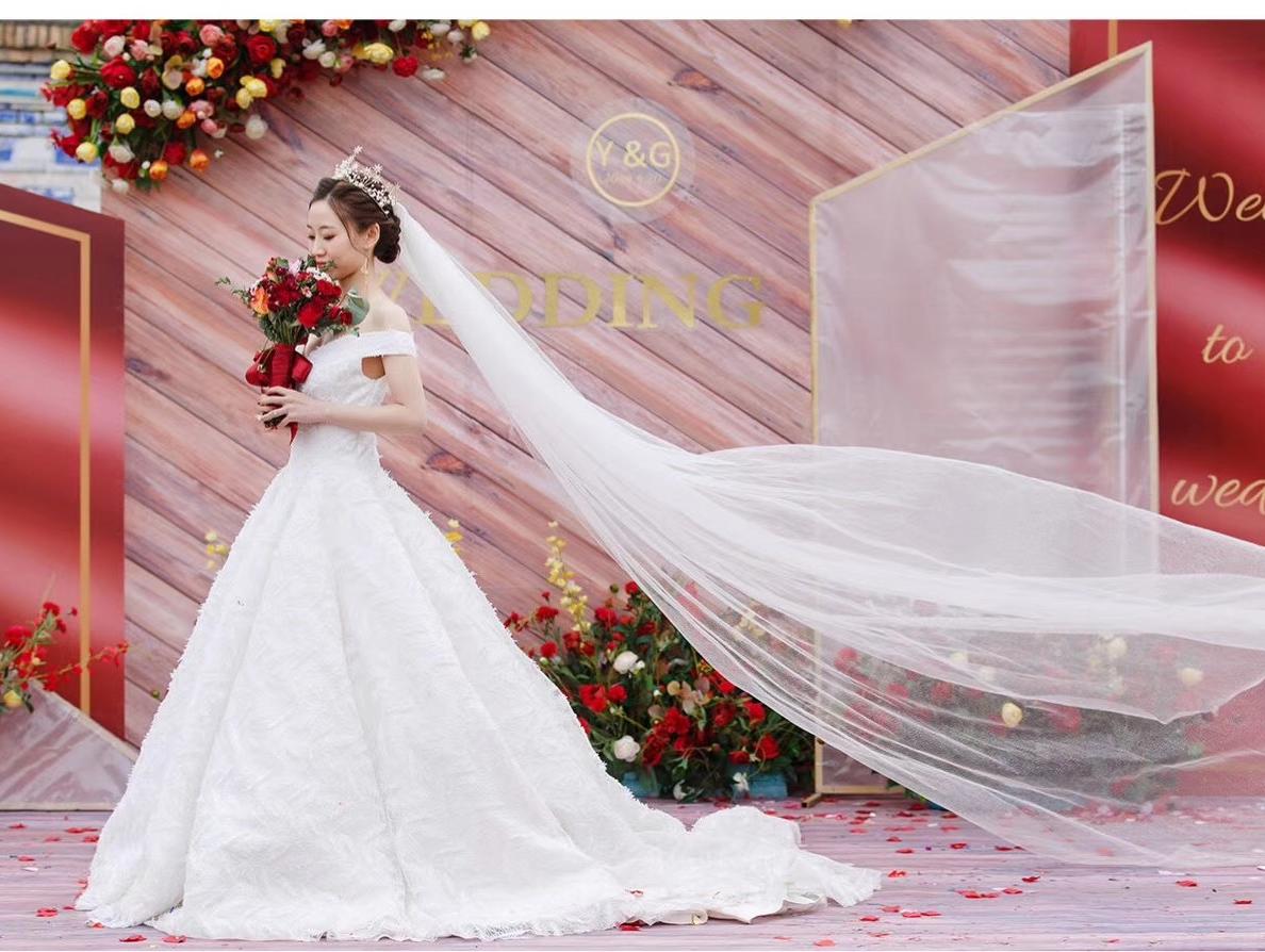 【明星高订】金丝银线手工秀禾+婚纱+敬酒服