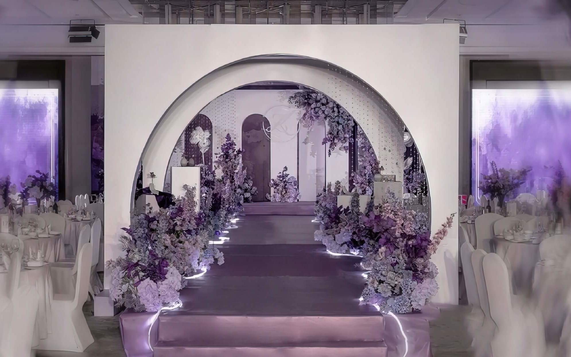 紫色莫奈花園浪漫風(fēng)婚禮