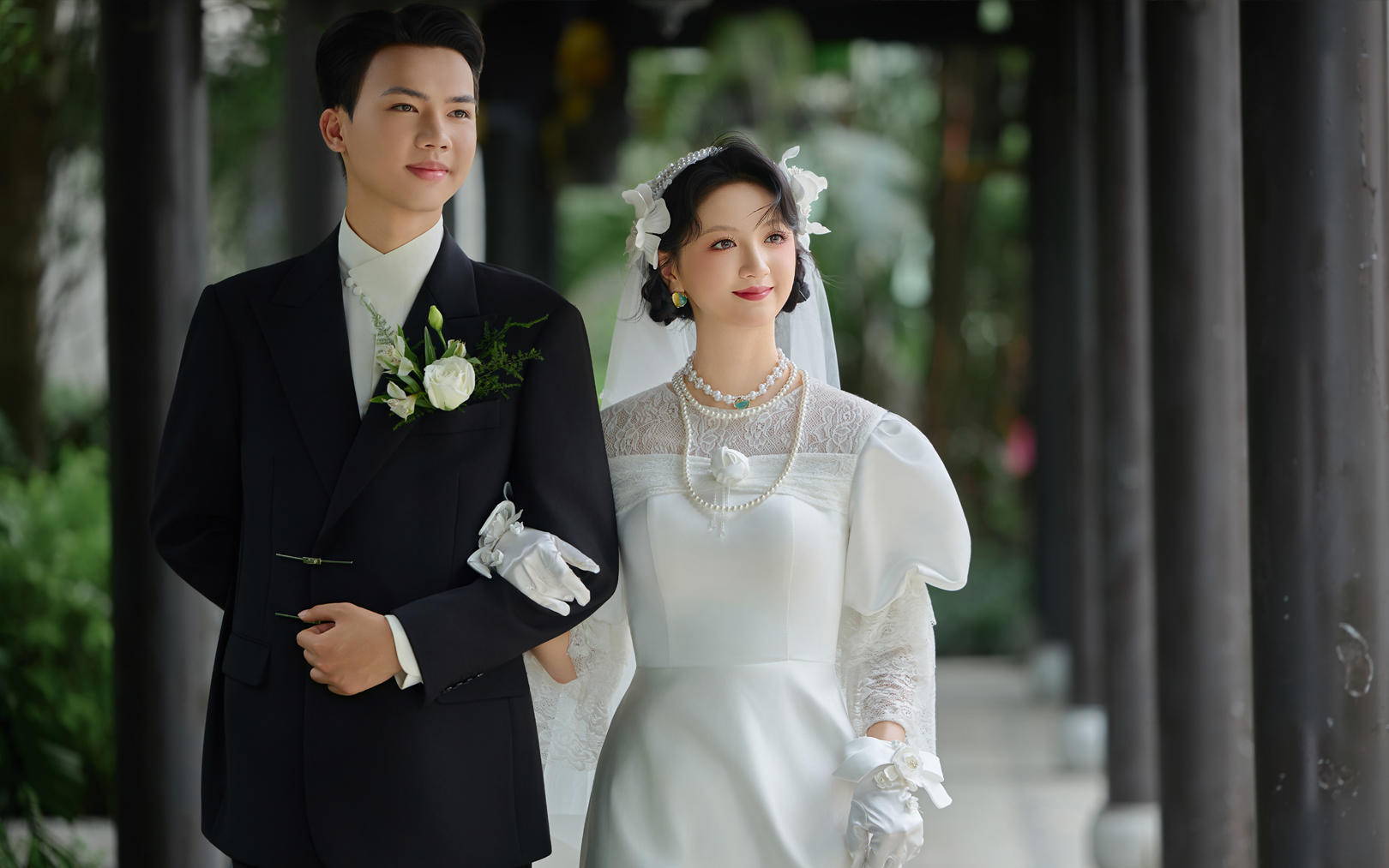 把中式园林的诗意 拍进婚纱照里
