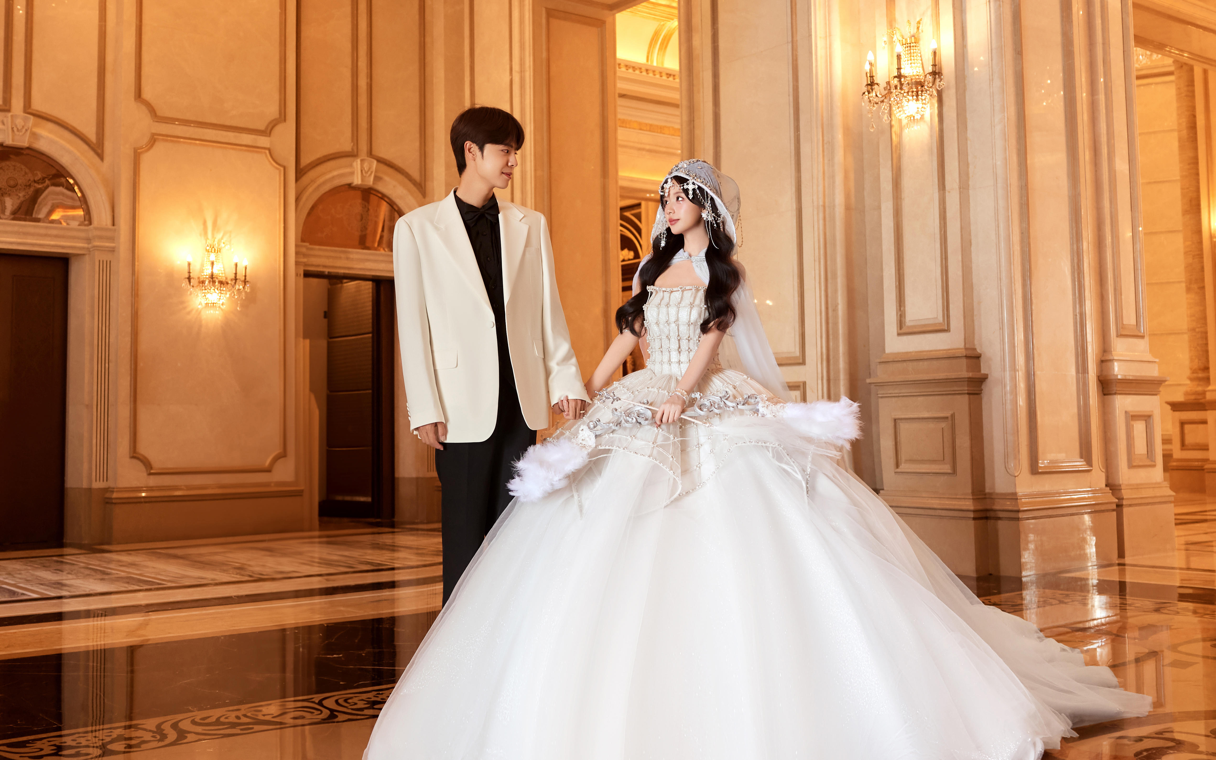 這就是童話里的公主叭！婚紗照也太浪漫啦