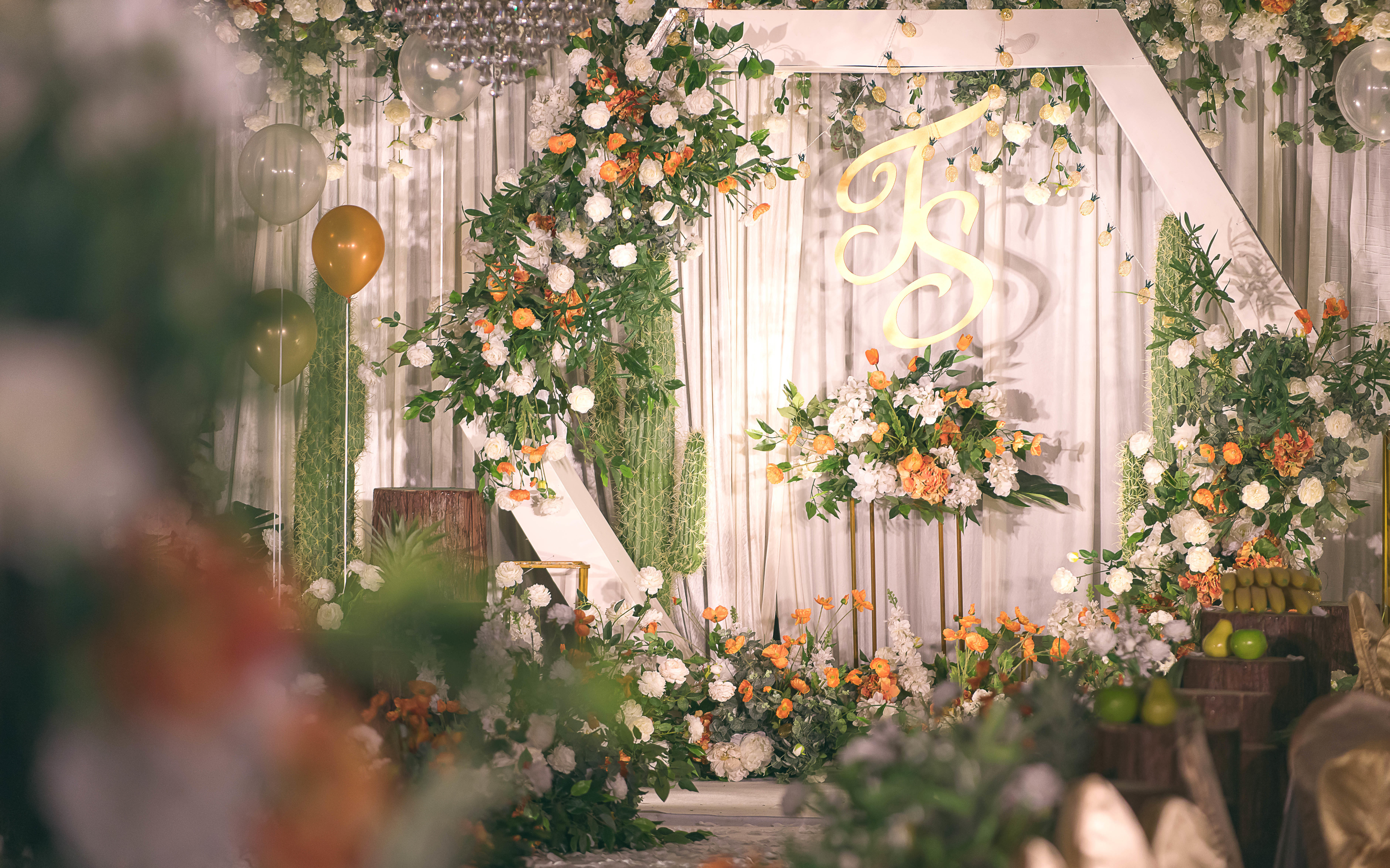 西式梦幻婚礼布置【酒店小场景展示】