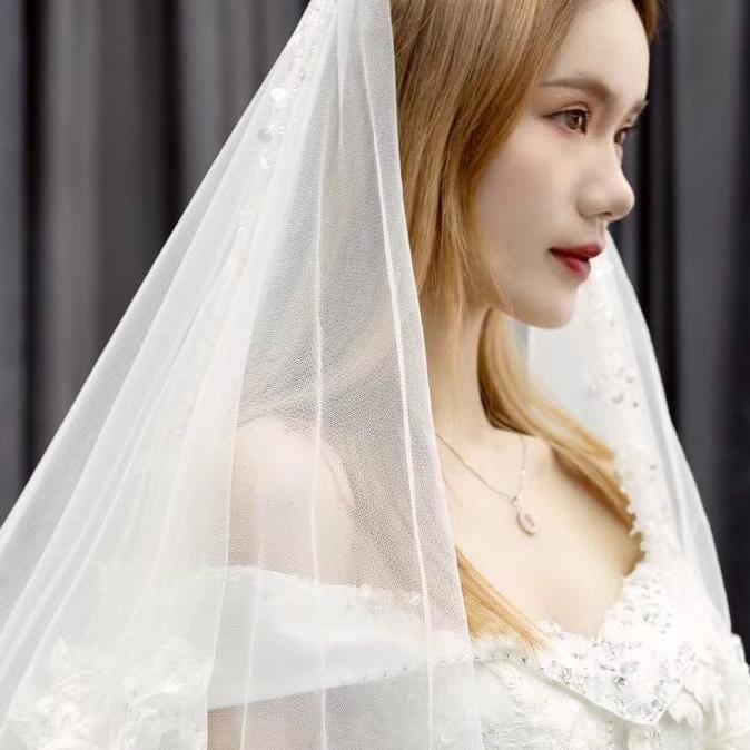 #JING境婚纱#施华洛世奇水晶典礼大拖尾