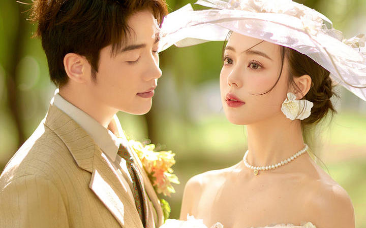 超美的法式森系婚纱照