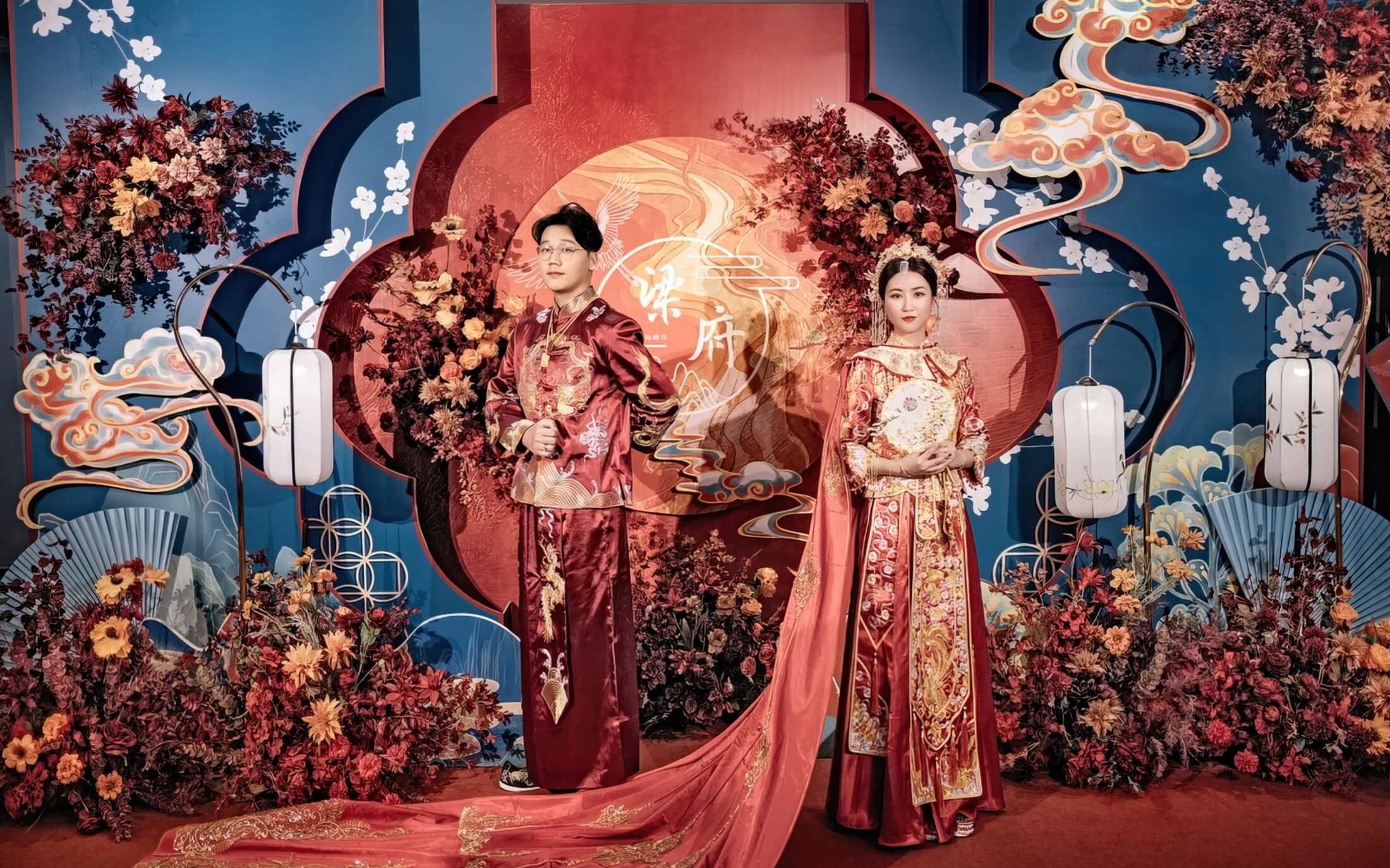 【金鉑爵】紅藍(lán)撞色中式婚禮