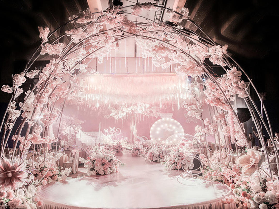 ［花間詞婚礼］粉色婚礼+吊顶含人员