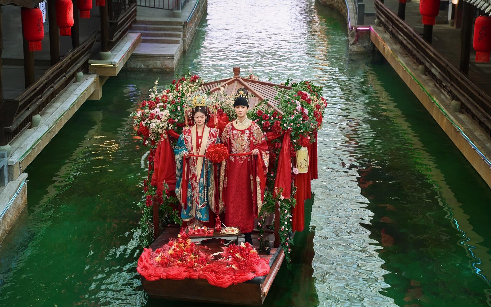 银川砂之船可拍❗️江南水乡汉服婚纱照🏮