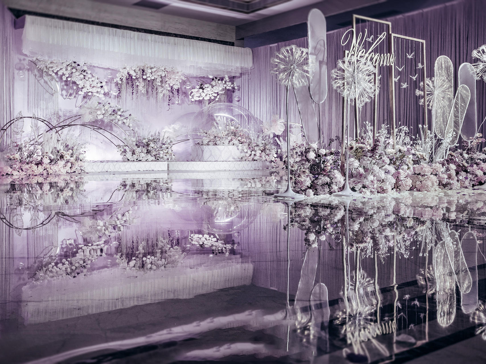 泉州轻奢紫色莫奈花园婚礼