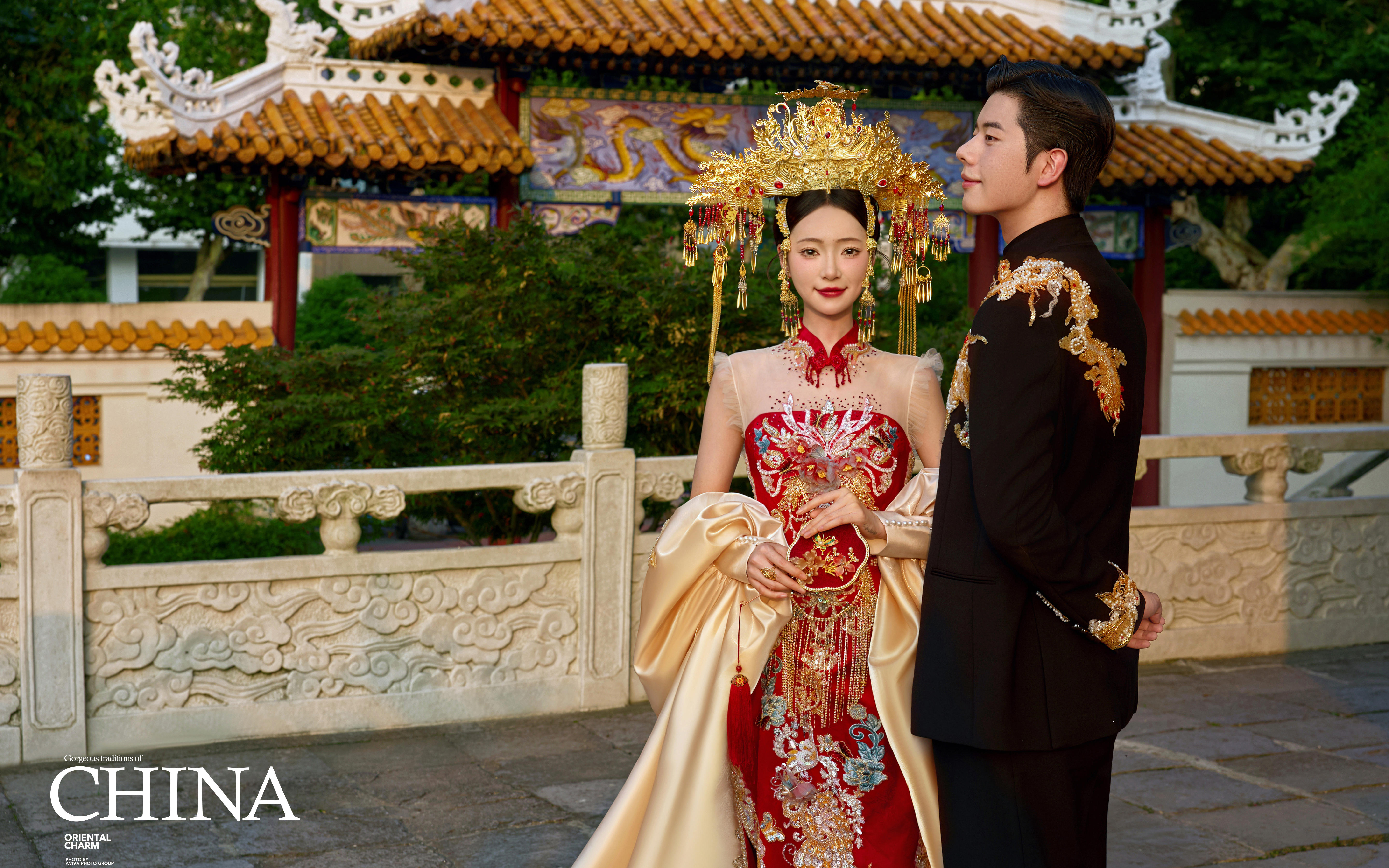 视觉摄影|园林新中式复古婚纱照