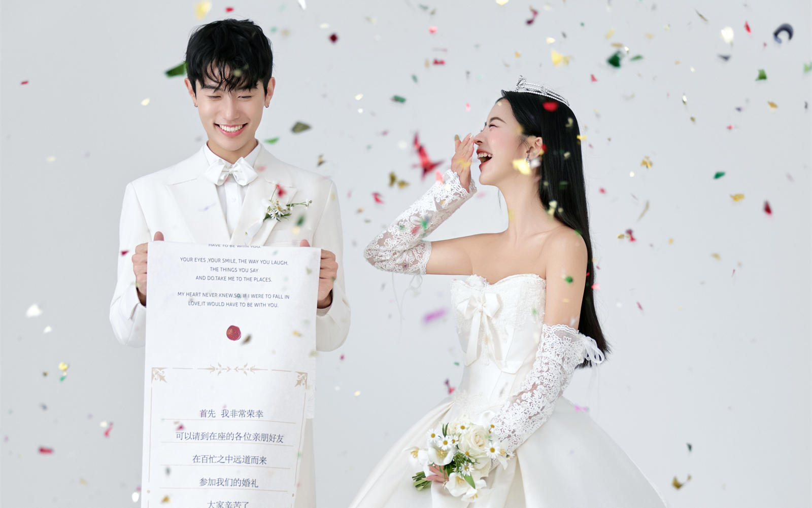 💫 韩式极简婚纱照｜纯白浪漫暴击！甜度超标预警