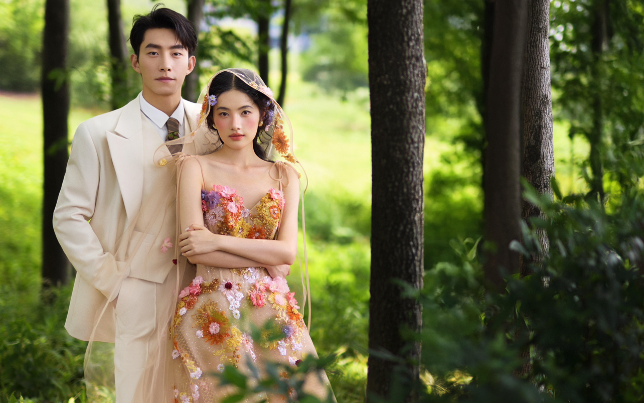 油画里走出来的少女 | 梦幻森系婚纱照