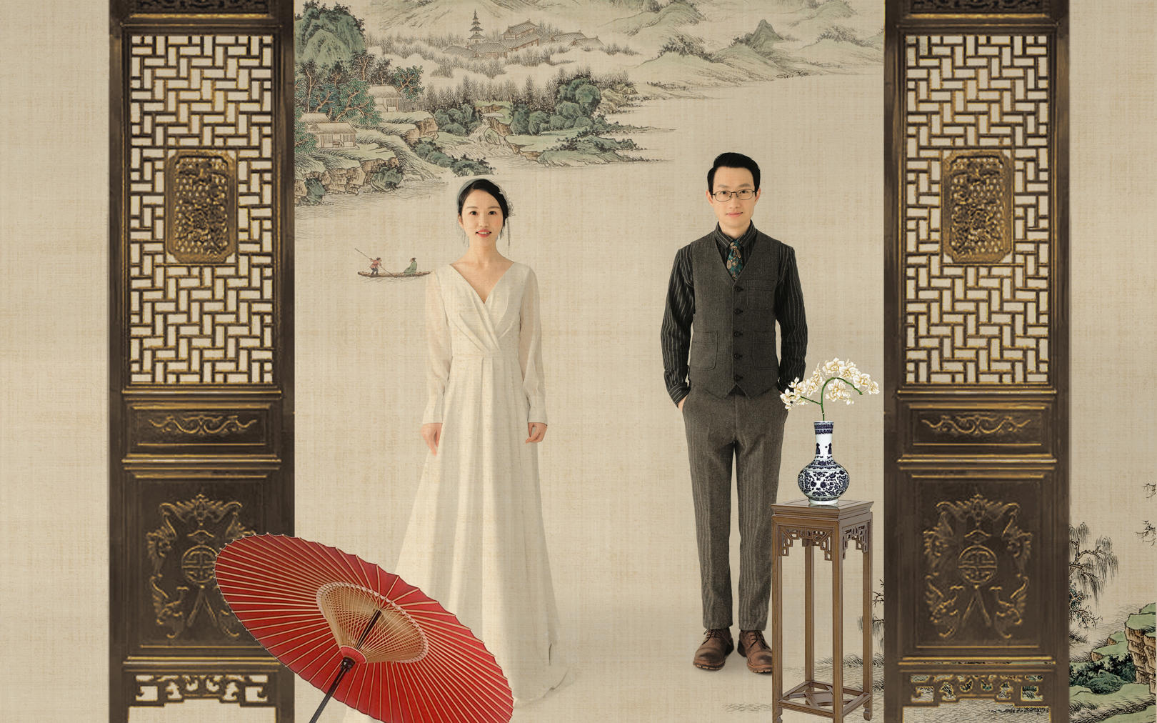 【成都婚纱照】特色工笔画/民国复古