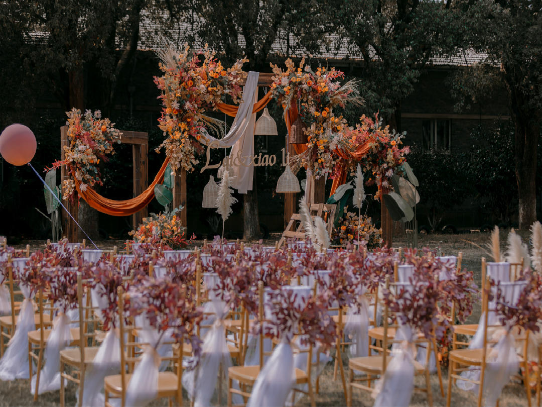 【维卡婚礼】实景户外婚礼+音响+水晶椅+四大包干