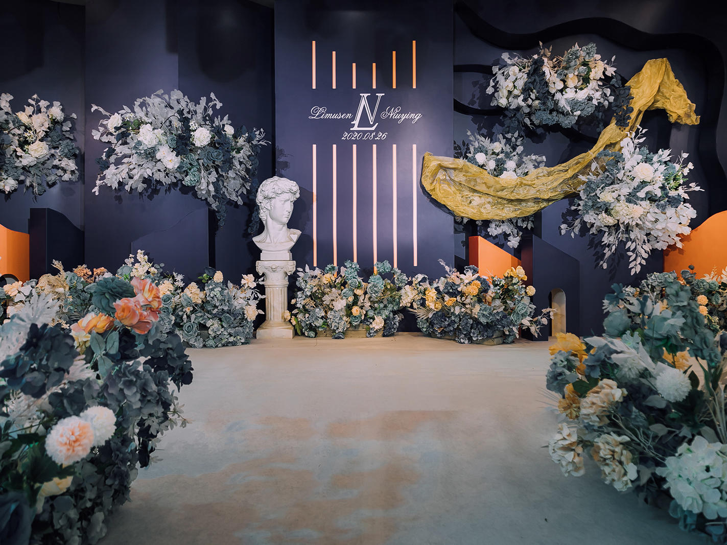 【ART婚礼】创意橙蓝撞色婚礼