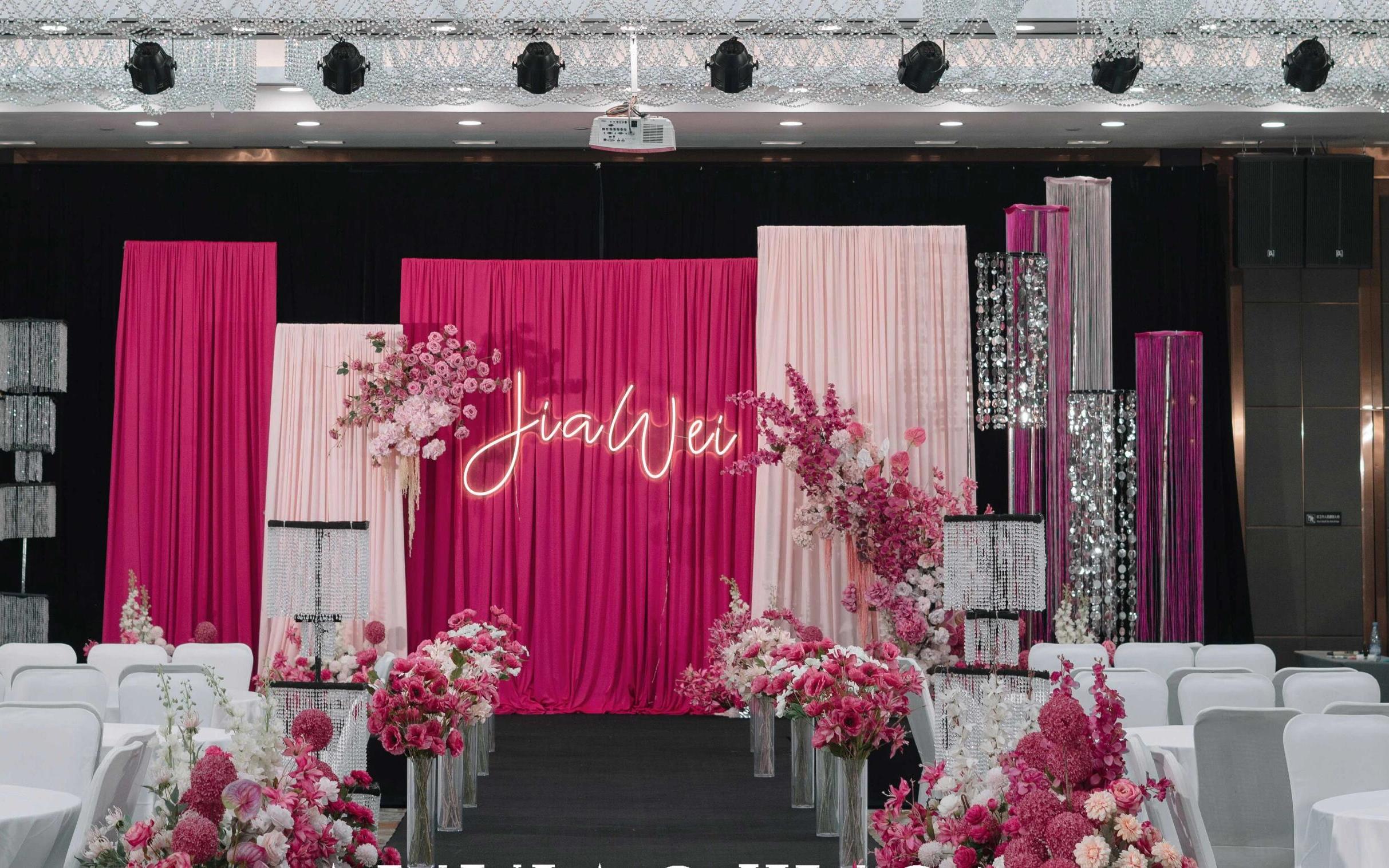 MEMO美慕|小眾韓式玫紅粉婚禮