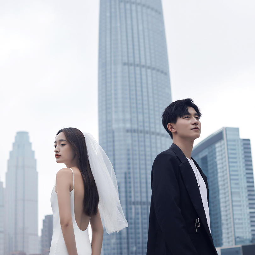 回头率百分之百惊艳众人的时尚街拍婚纱照