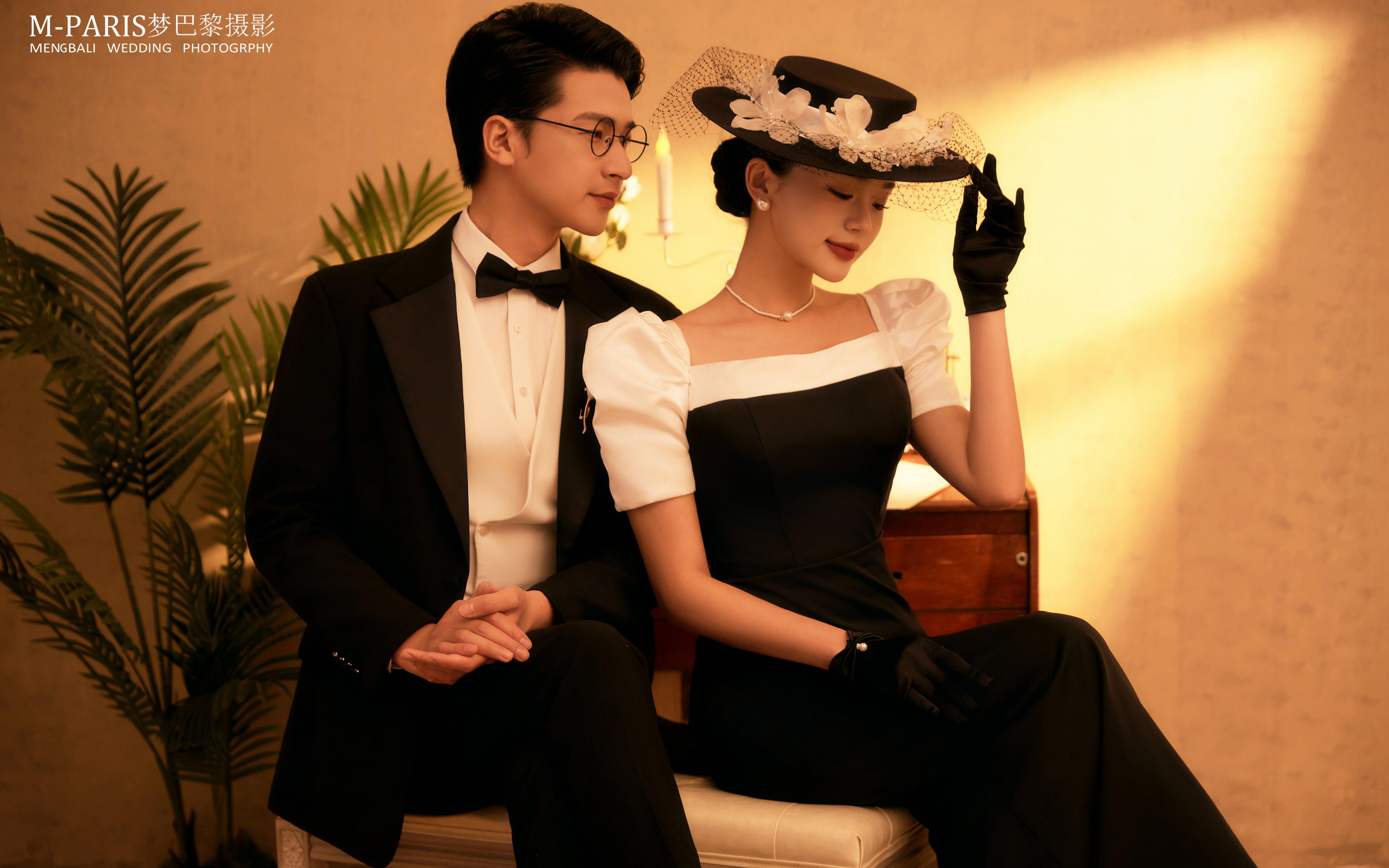 简约法式光影婚纱照