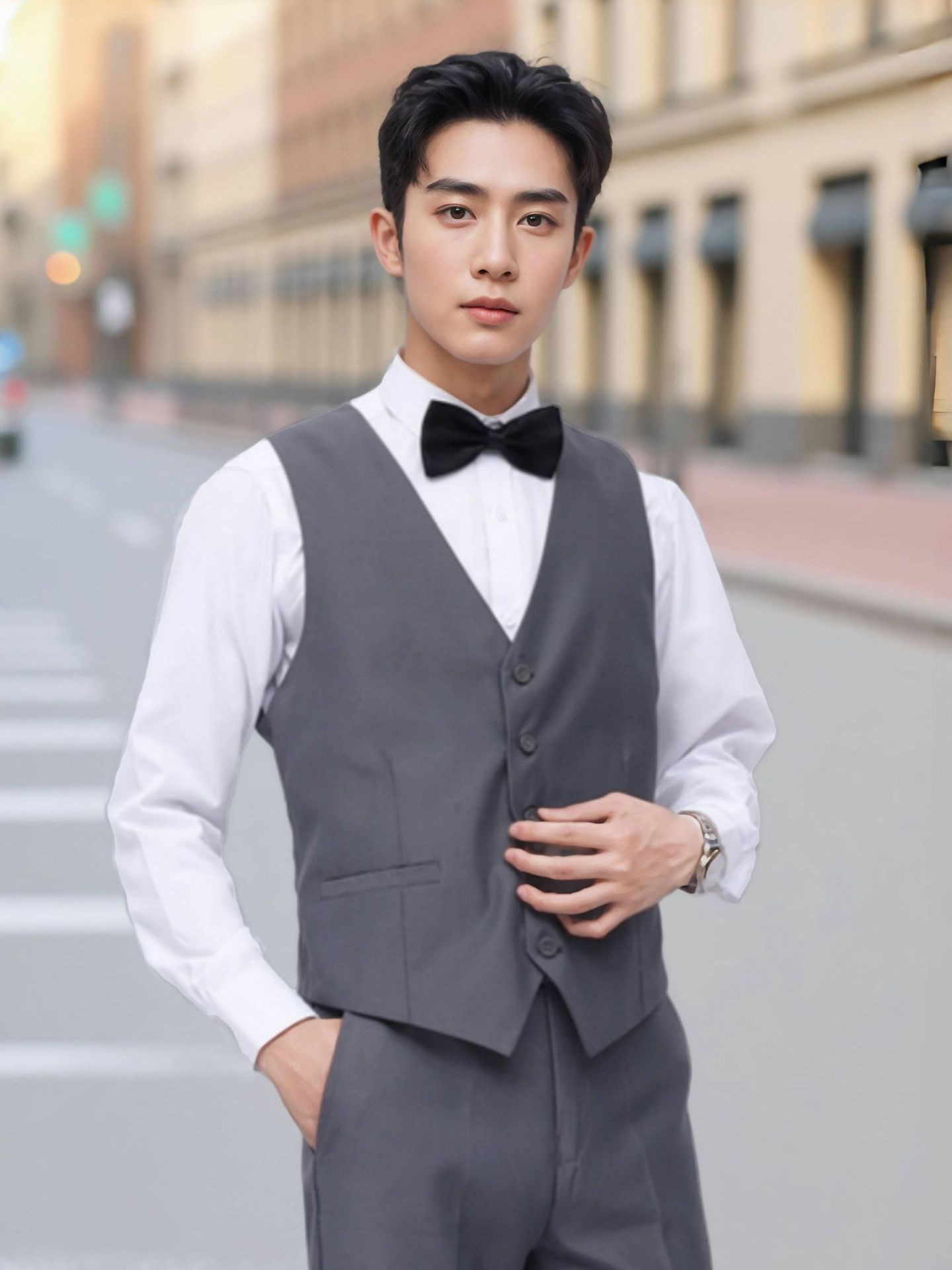 伴郎服馬甲組合三件套