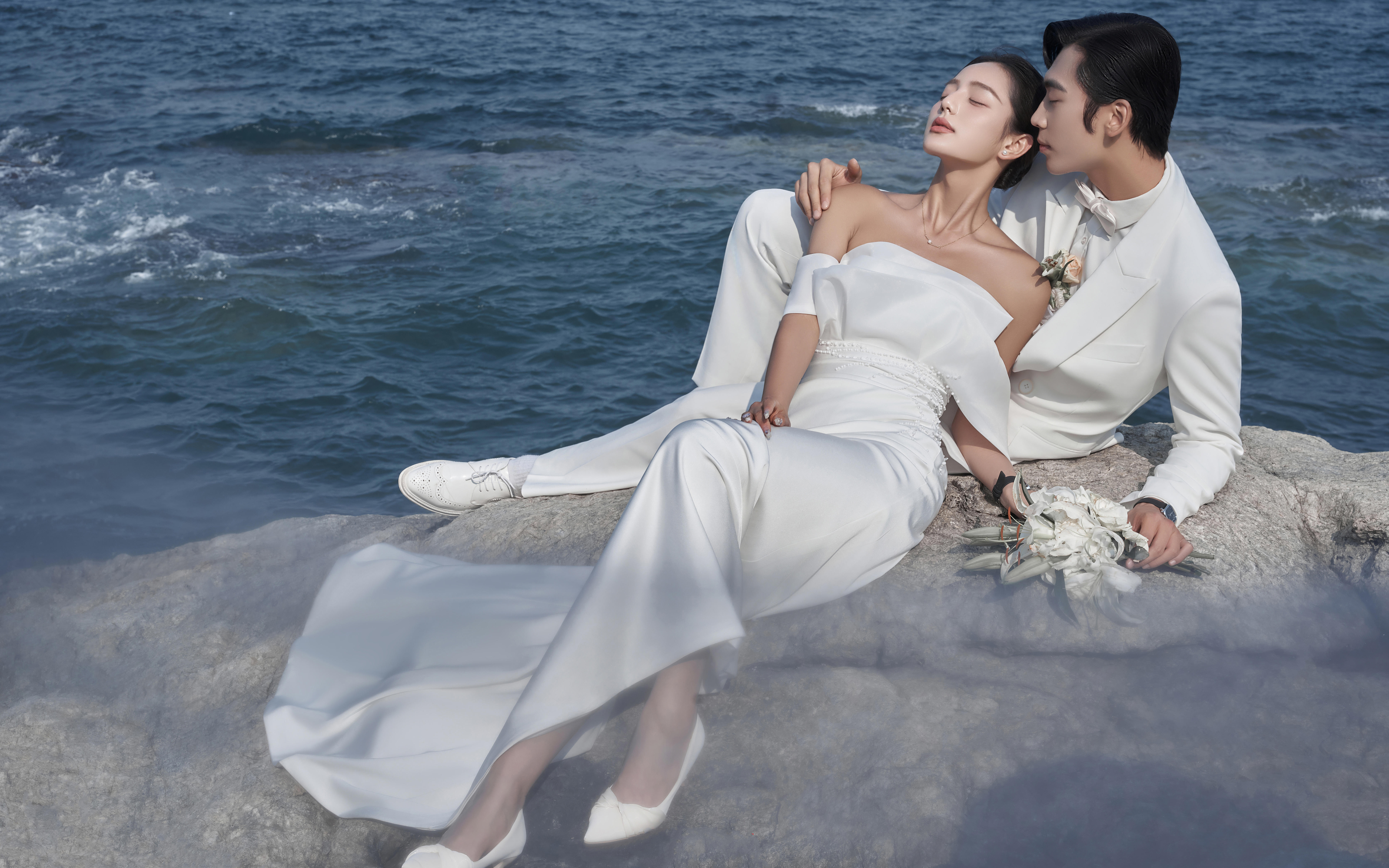 【人氣套餐】藍(lán)海白裙交織成詩(shī)，把愛(ài)拍成電影鏡頭