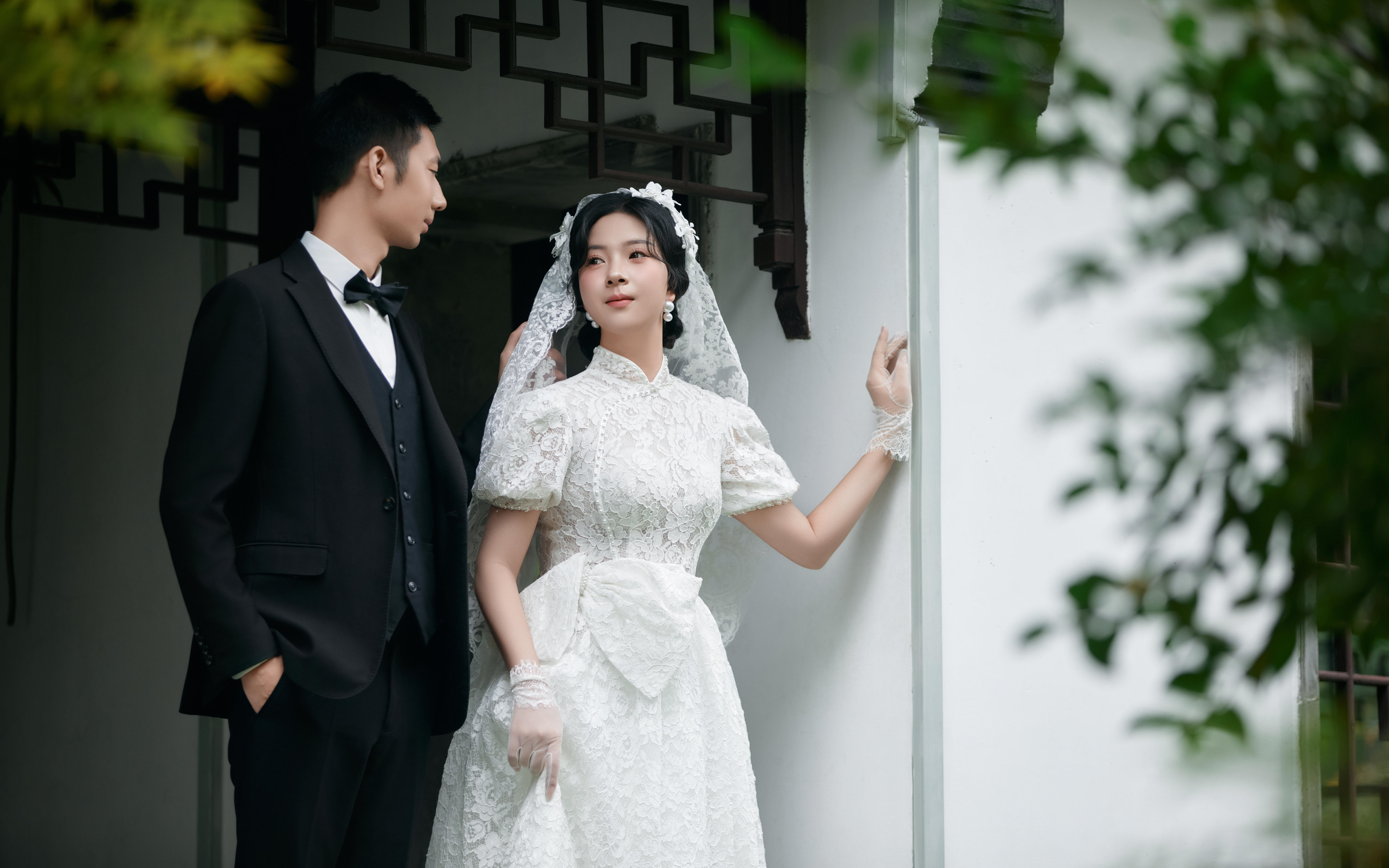 「客片鉴赏」惊艳众人✨全家都在夸的复古园林婚纱照
