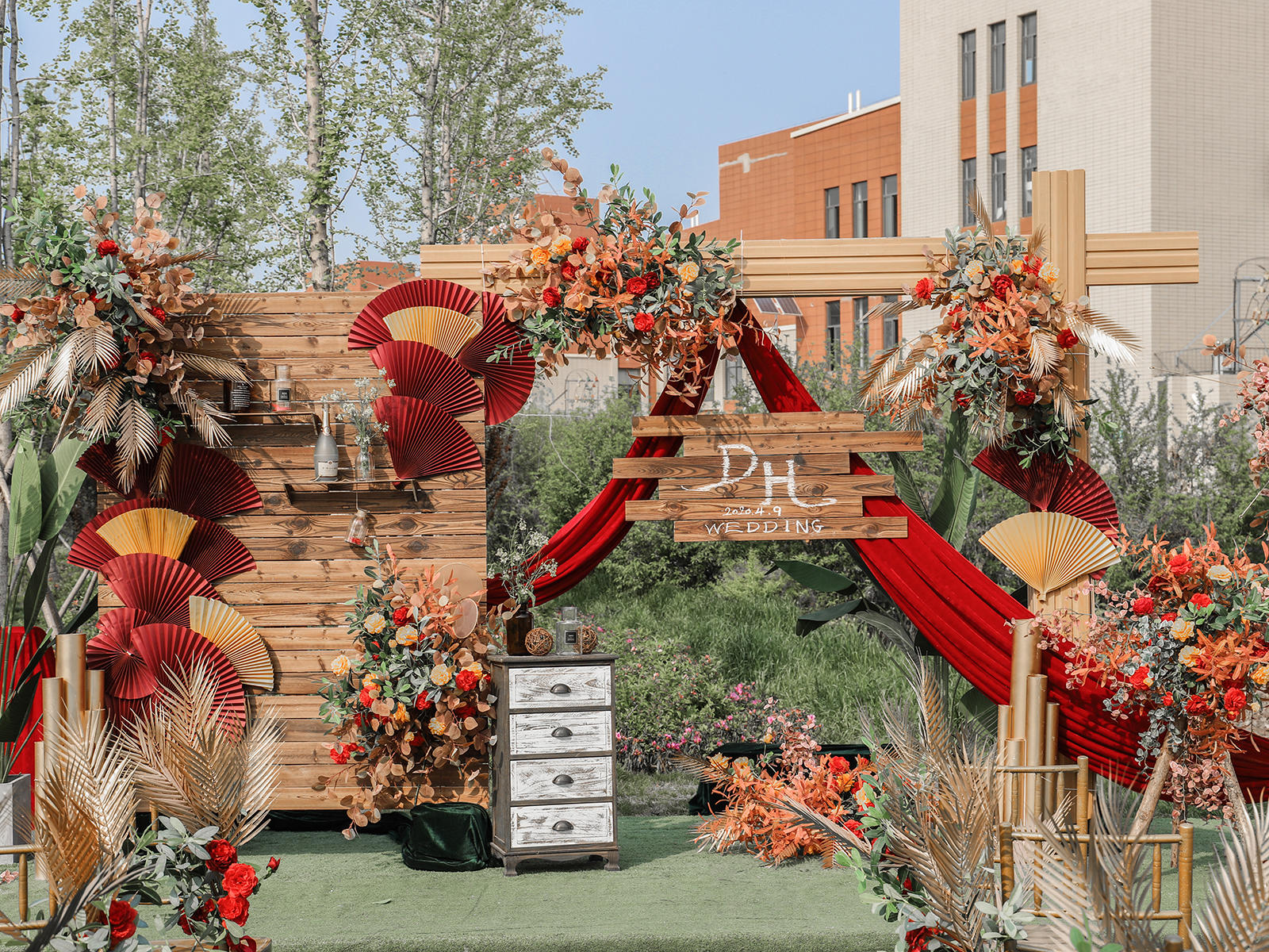 《天古婚典》秋色系农村户外婚礼/一条龙婚礼服务