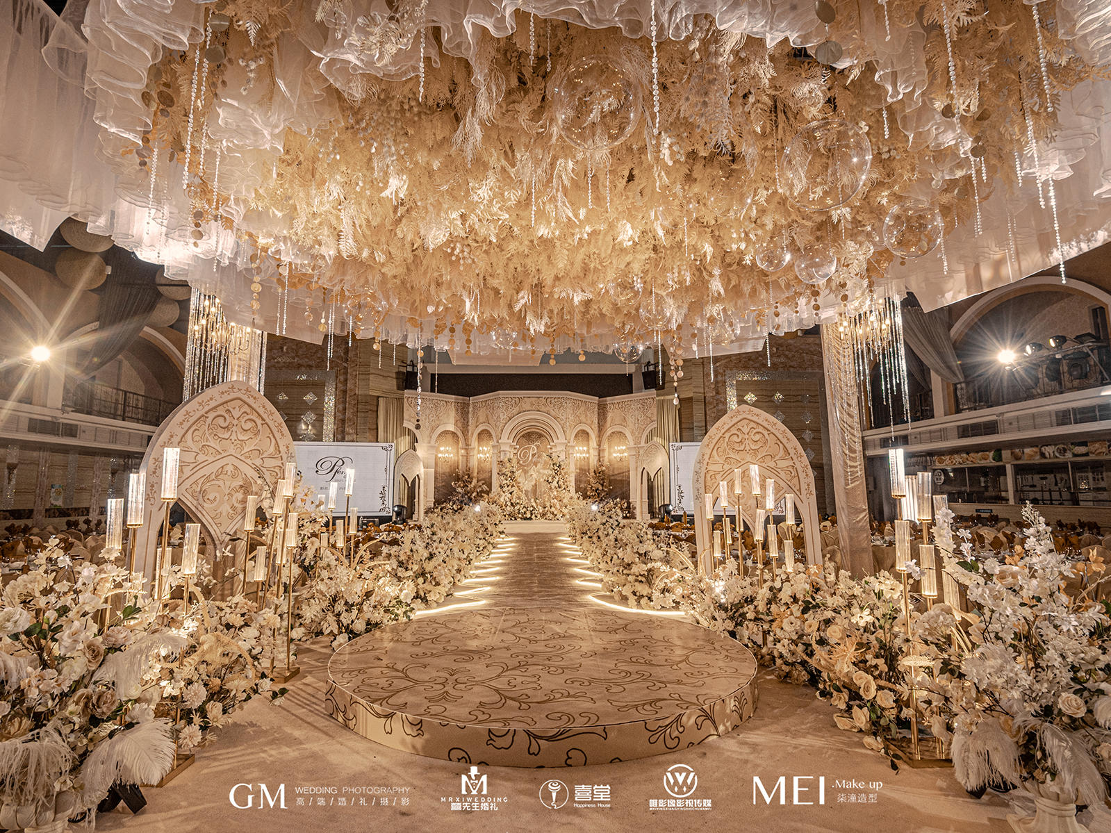 囍先生婚礼 香槟色西式奢华婚礼布置 湛江婚礼策划