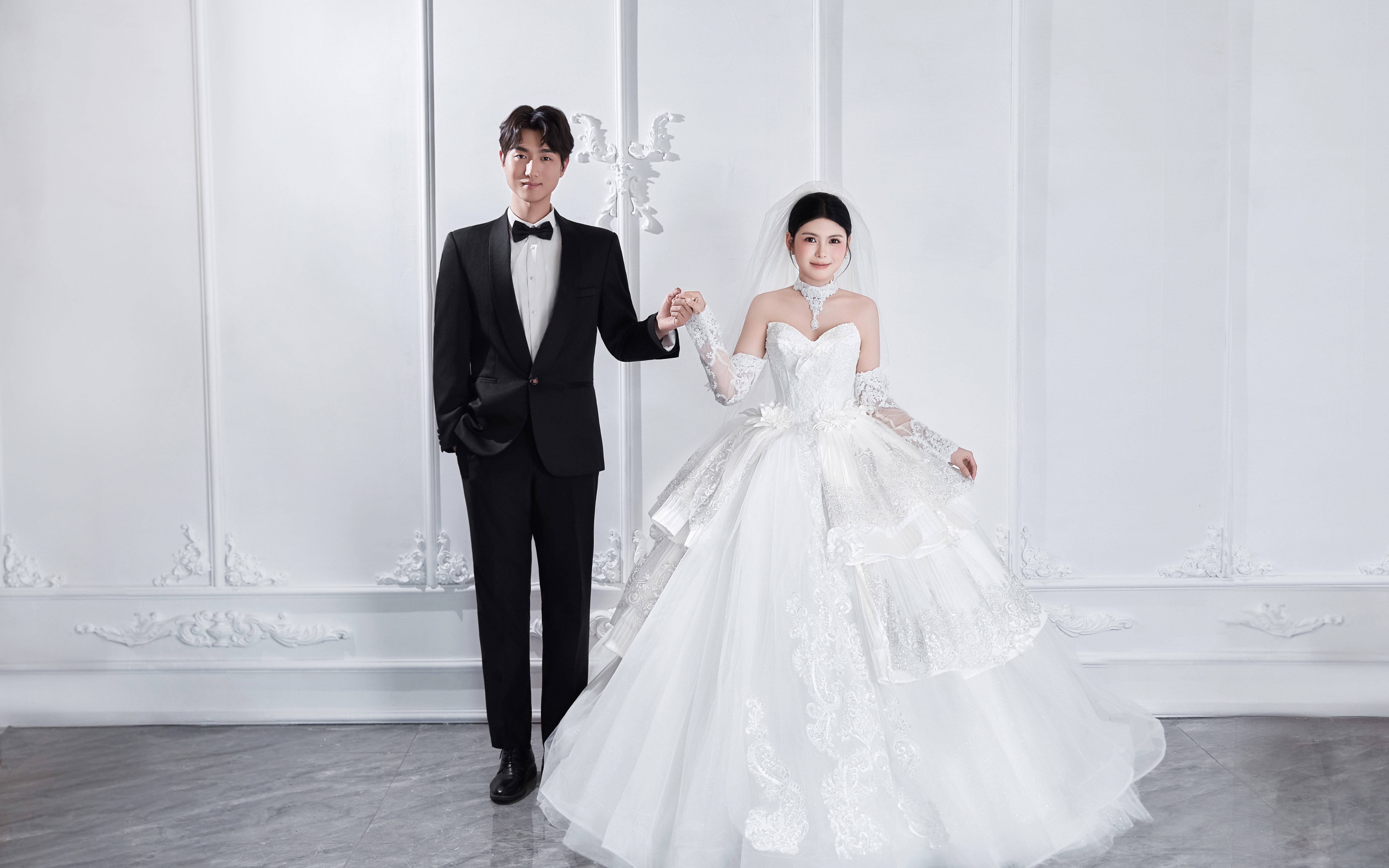 【施华洛摄影】没想到线条墙拍欧式婚纱照这么出片