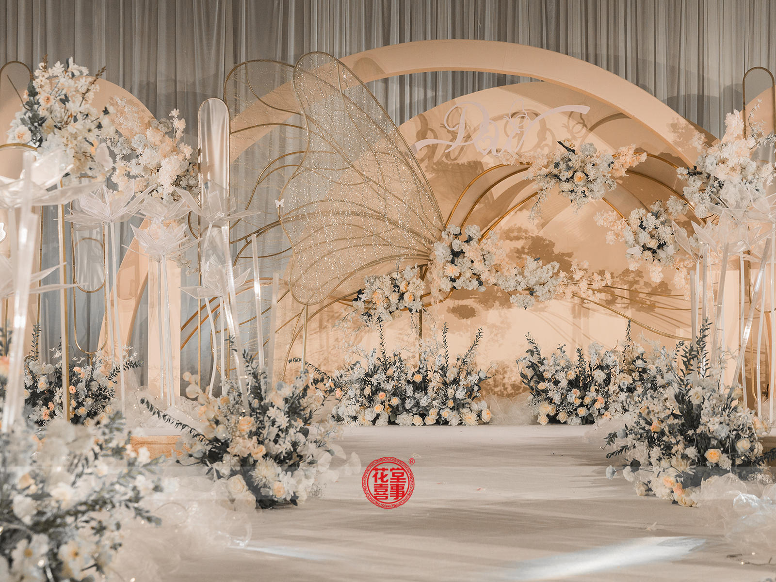 【花堂喜事】一梦幻翅膀香槟色婚礼