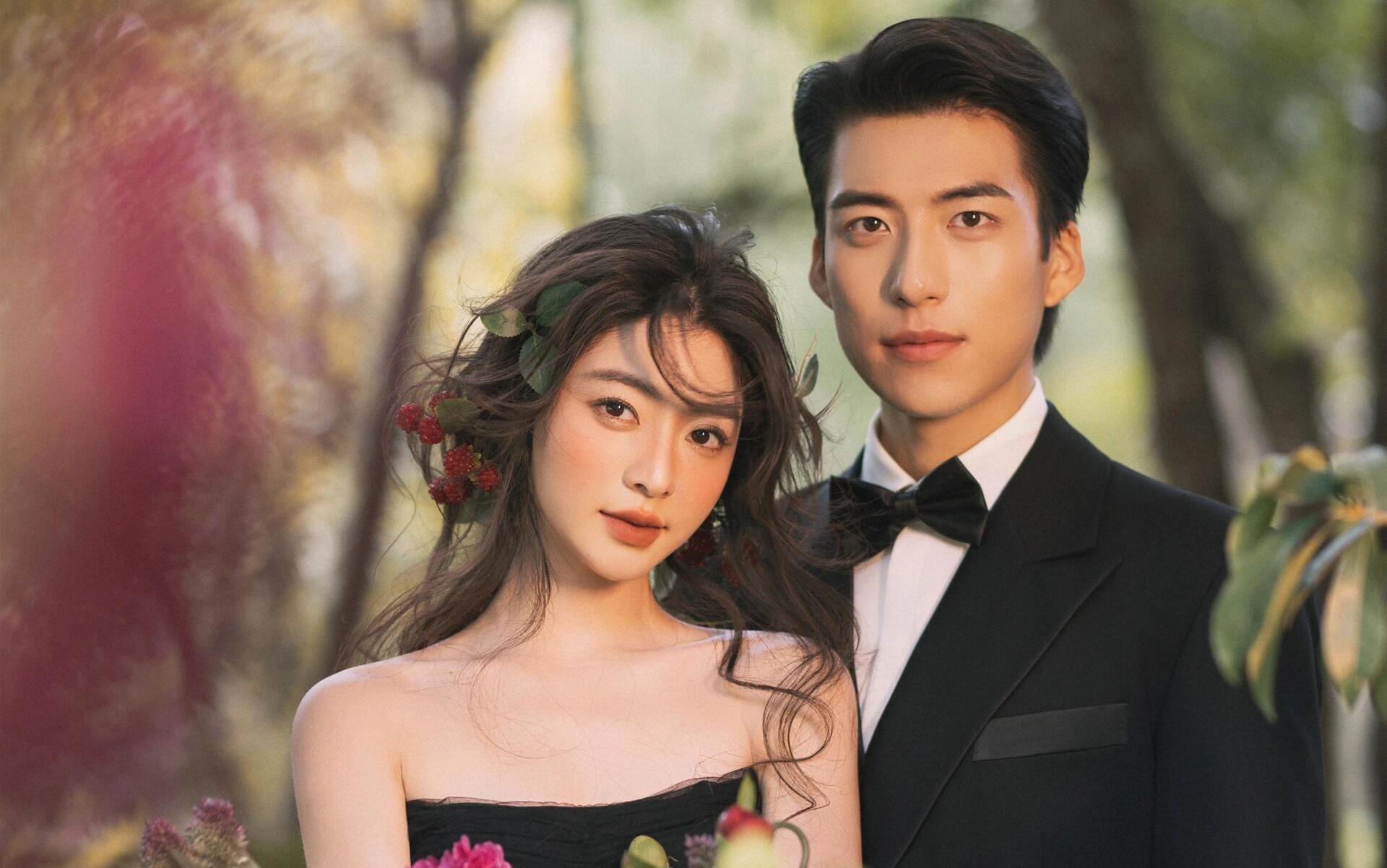 美到爆💥超强电影感森系黑纱婚纱照一眼沦陷