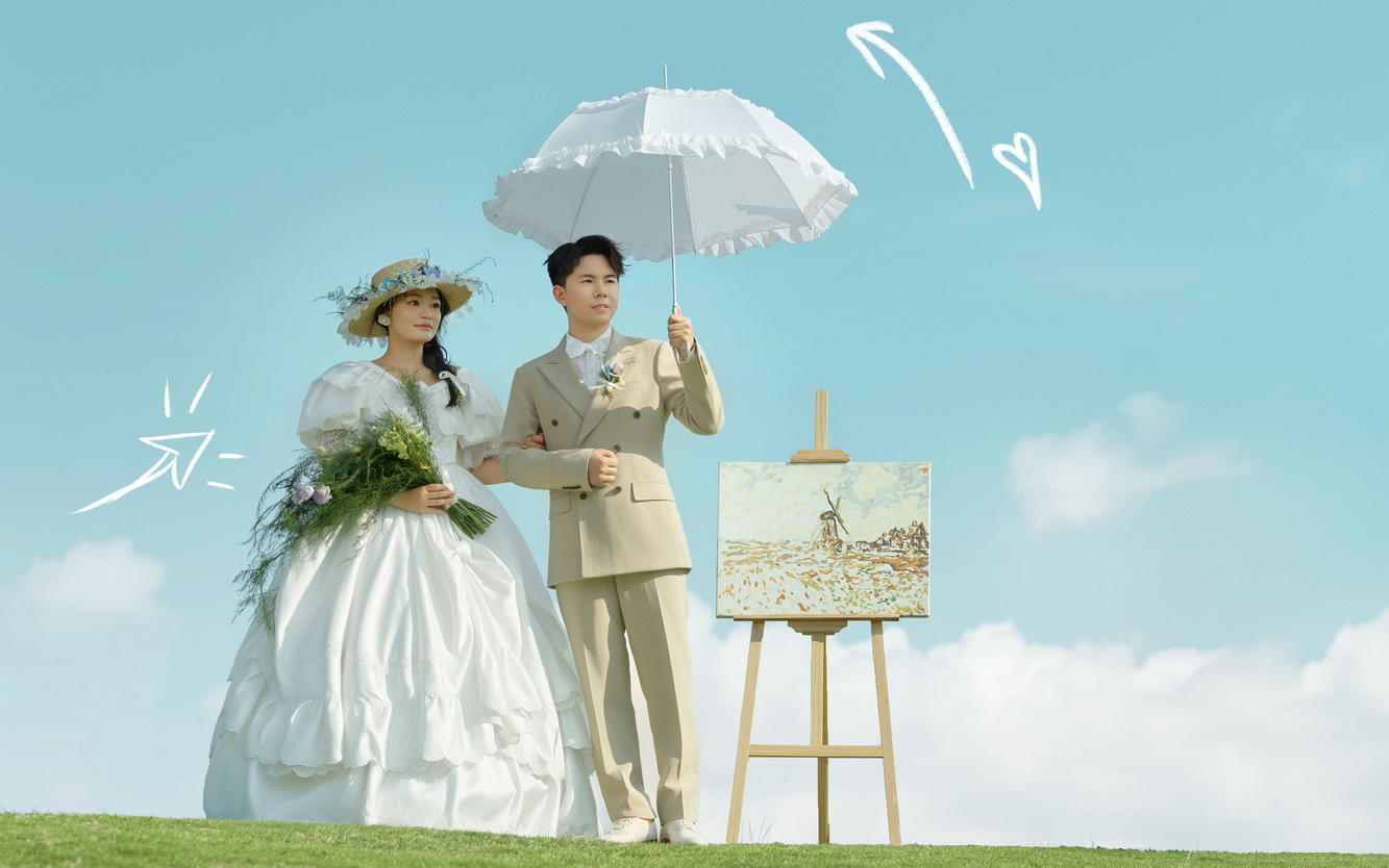 宮崎駿漫畫風(fēng)婚紗照