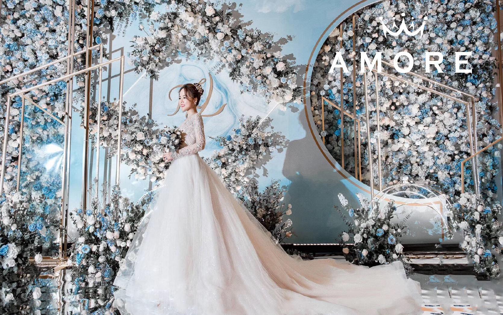 19美国长袖重工重钻简约女神纱