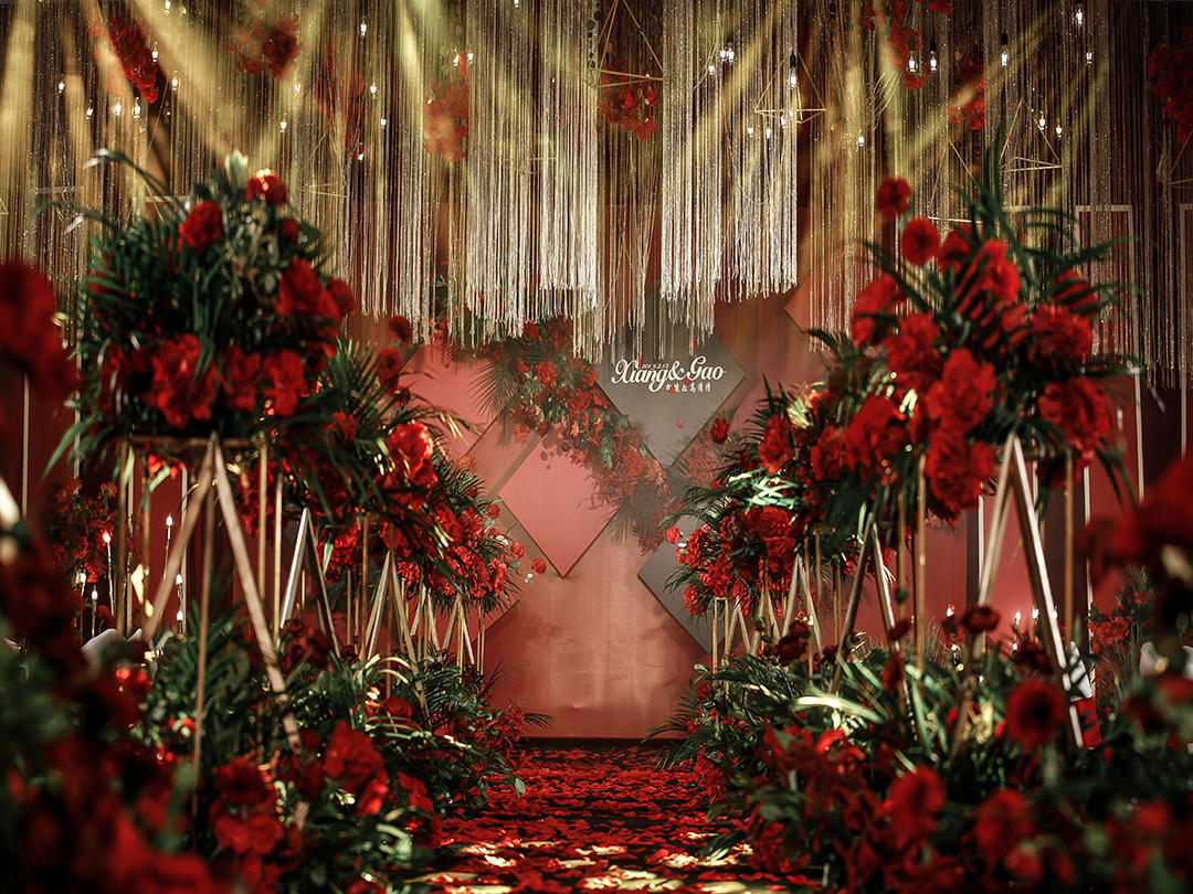 【美若丹尔】最热门黑红撞色金属风系列婚礼