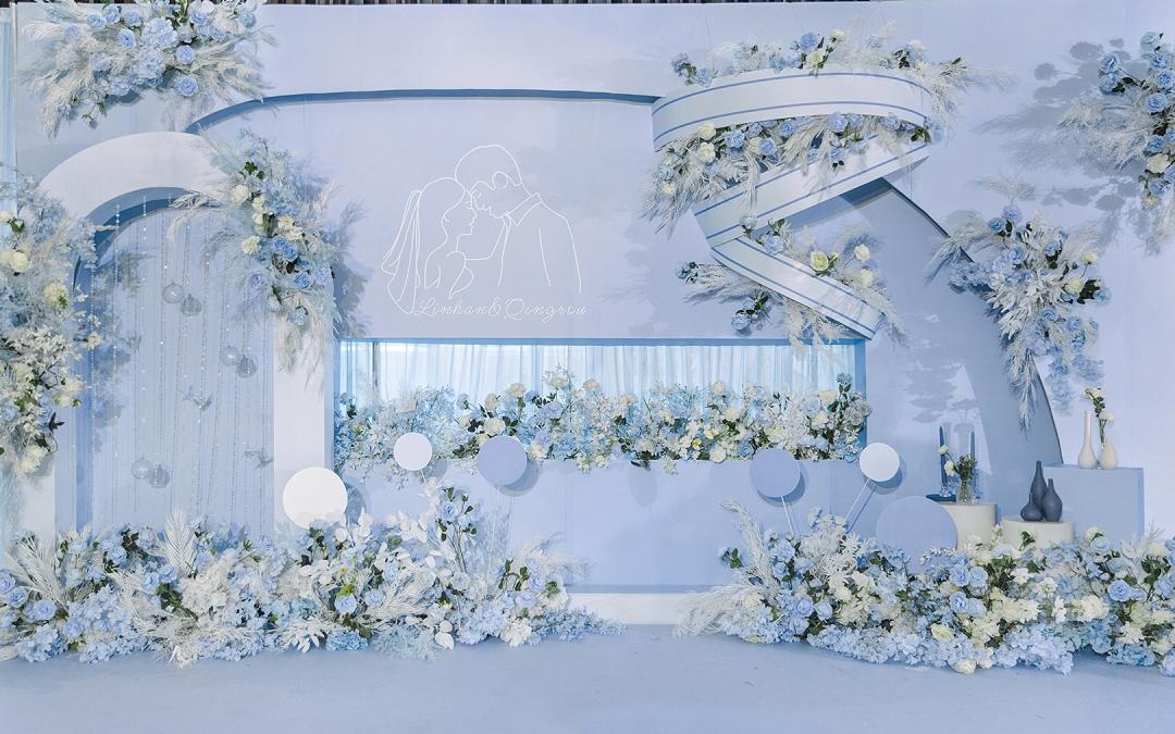 阜阳韩式婚礼现场|||淡蓝色系~