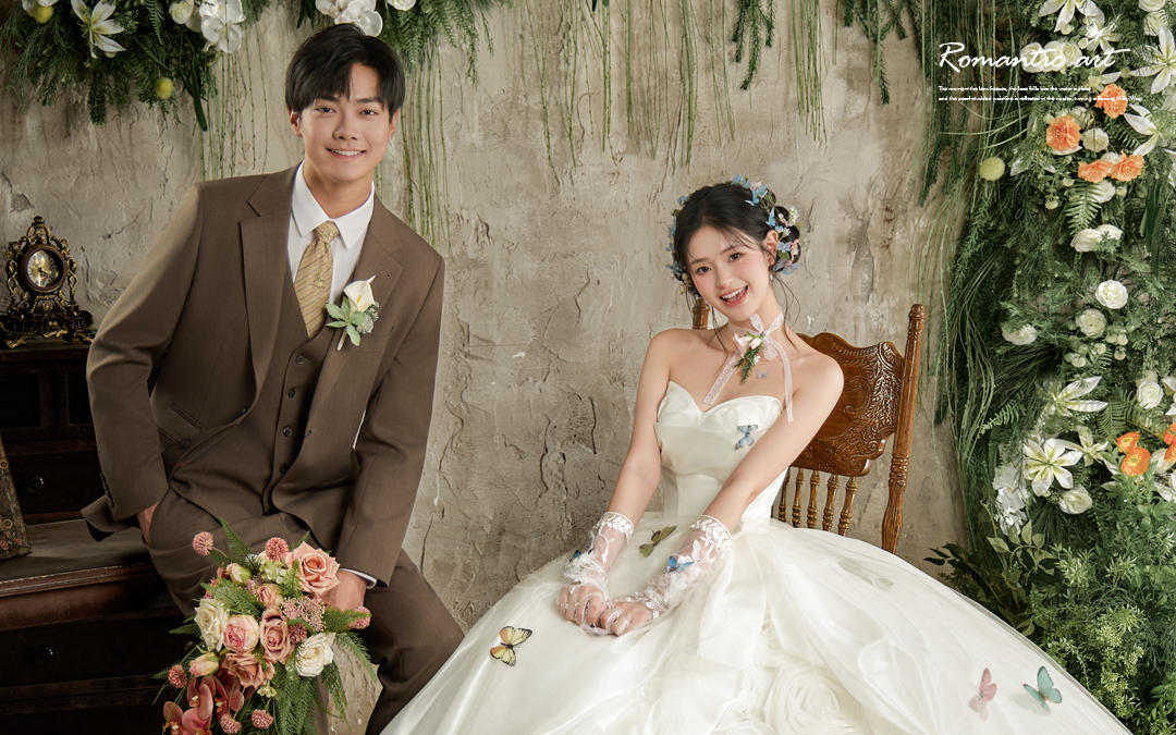 花房婚纱照｜花漾森系婚纱照，把童话写成现实