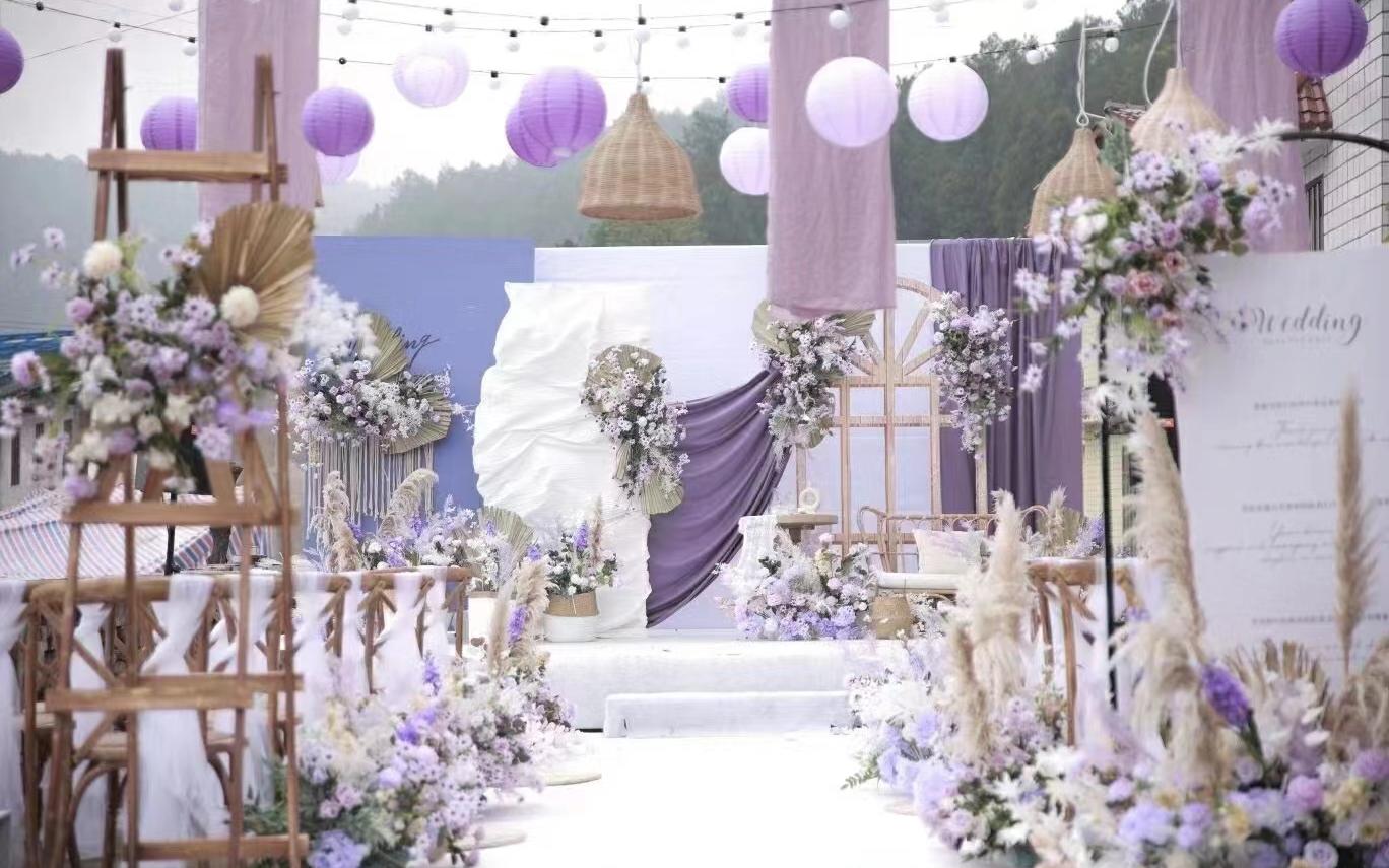 喜乐婚庆礼仪 “一辈紫”户外婚礼