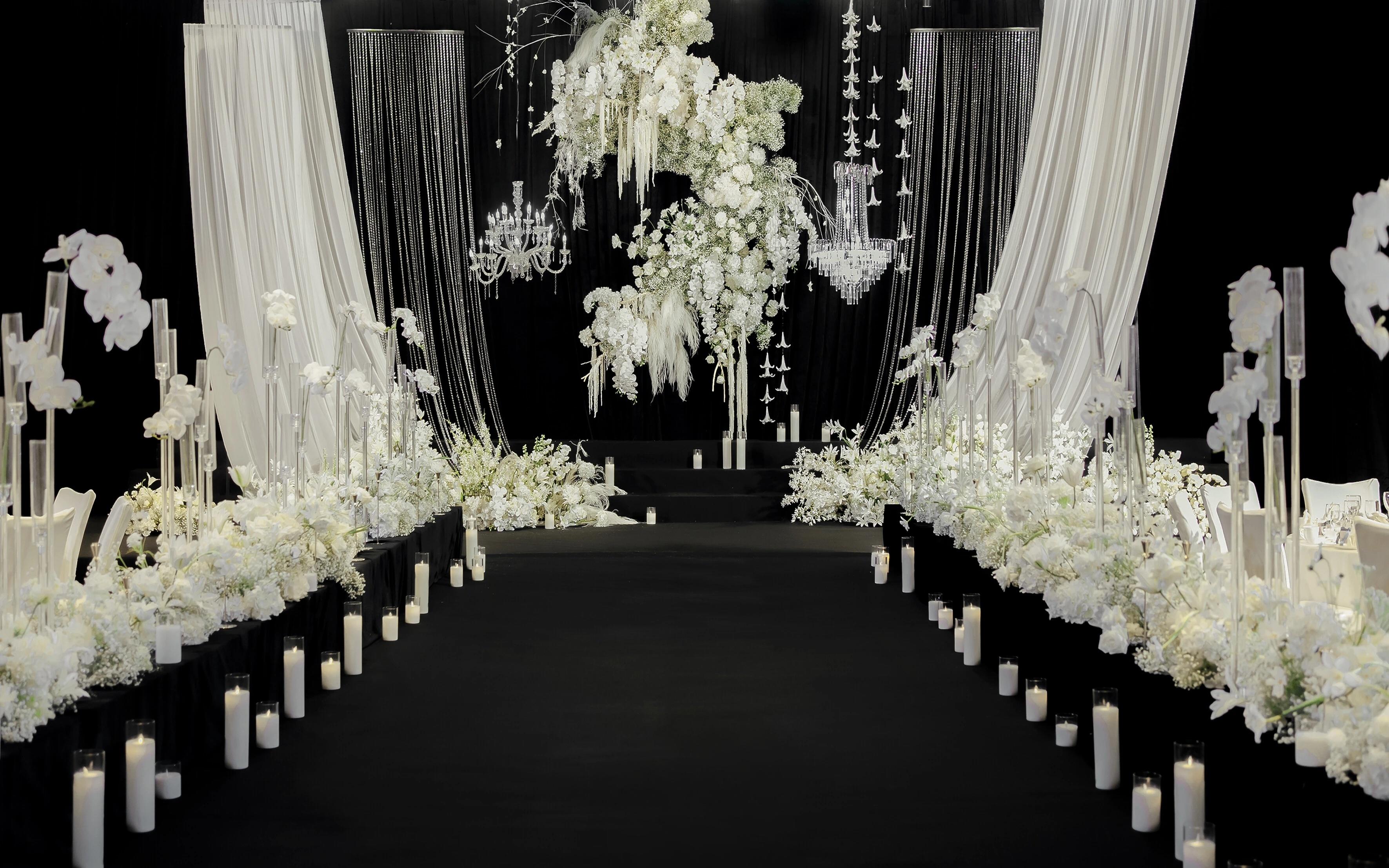 纯白色梦幻韩式定制婚礼