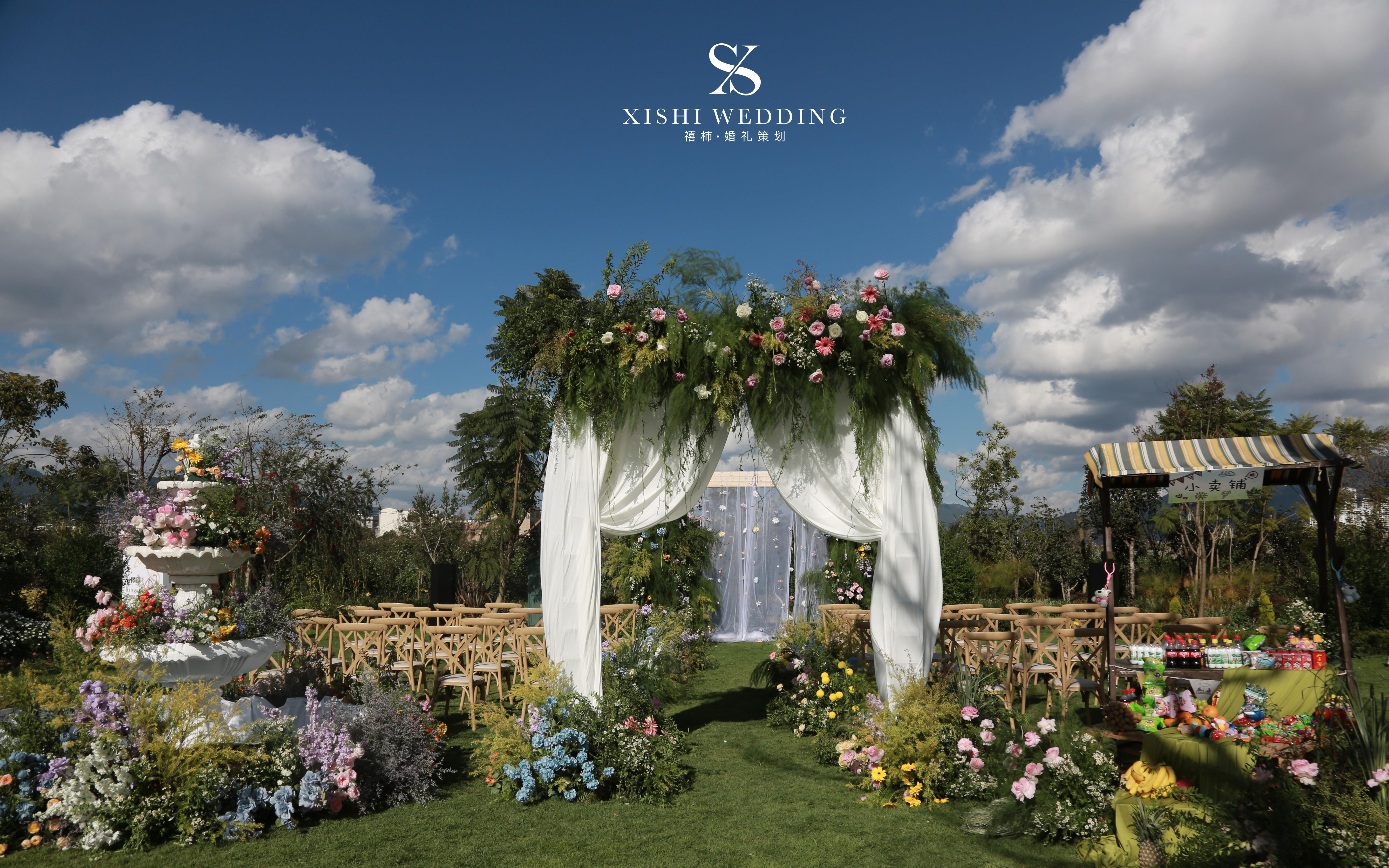 禧柿婚禮｜浪漫法式戶外噴泉場