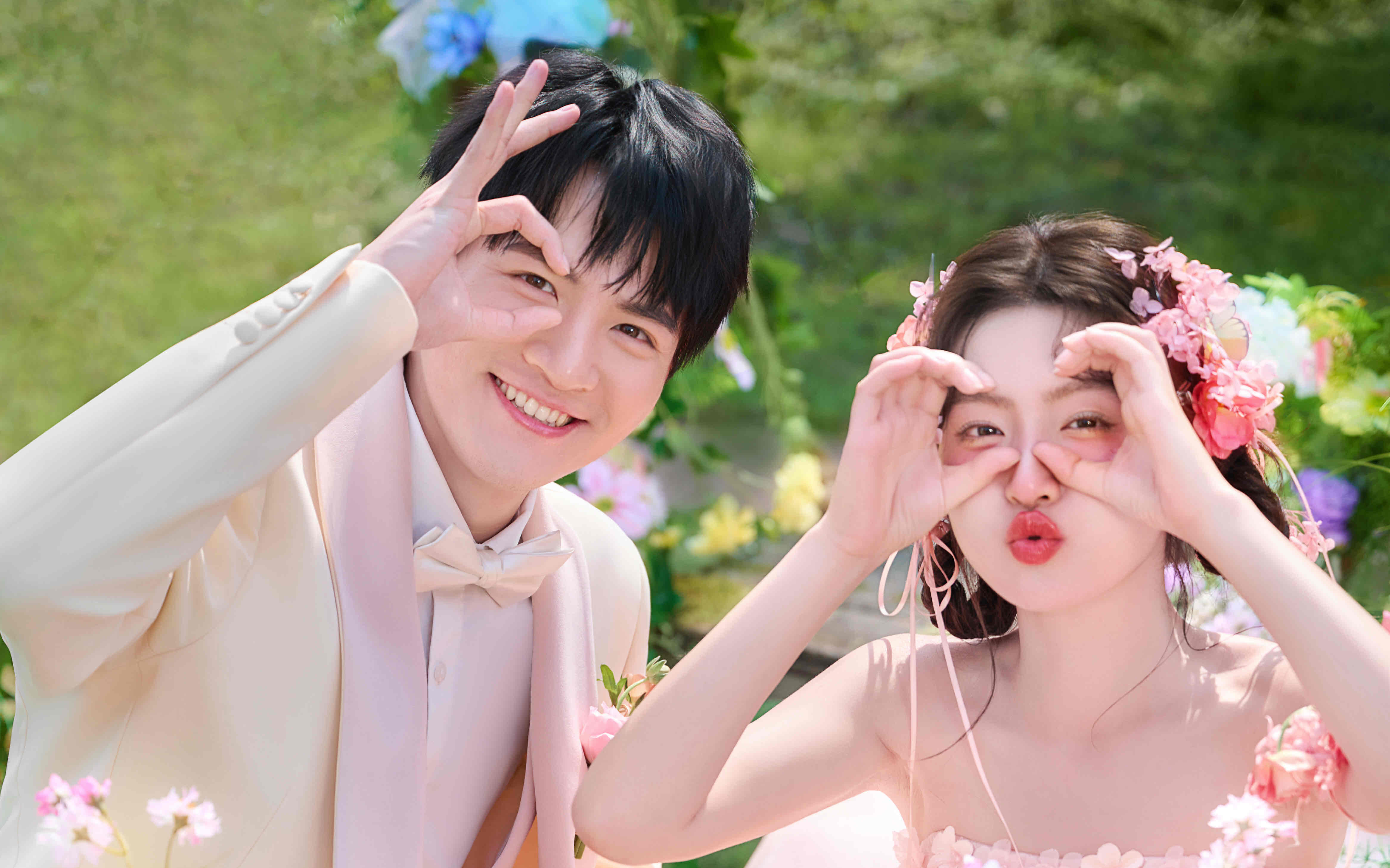 【春日粉樱新娘 花神婚纱美到失语】
