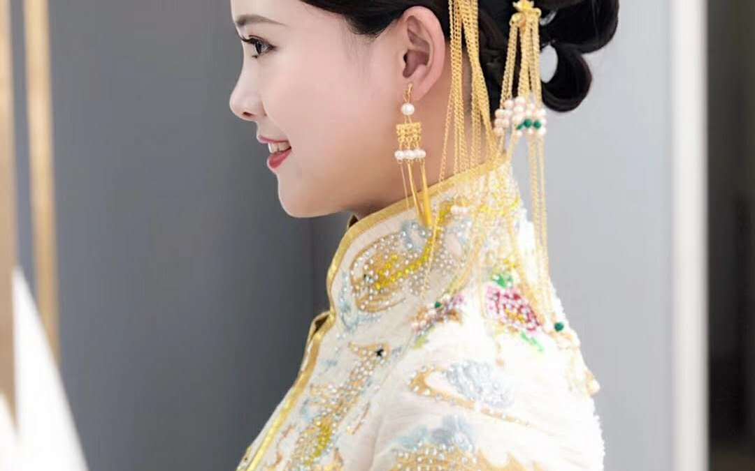 【熊小里】中式礼服香槟色敬酒服嫁衣